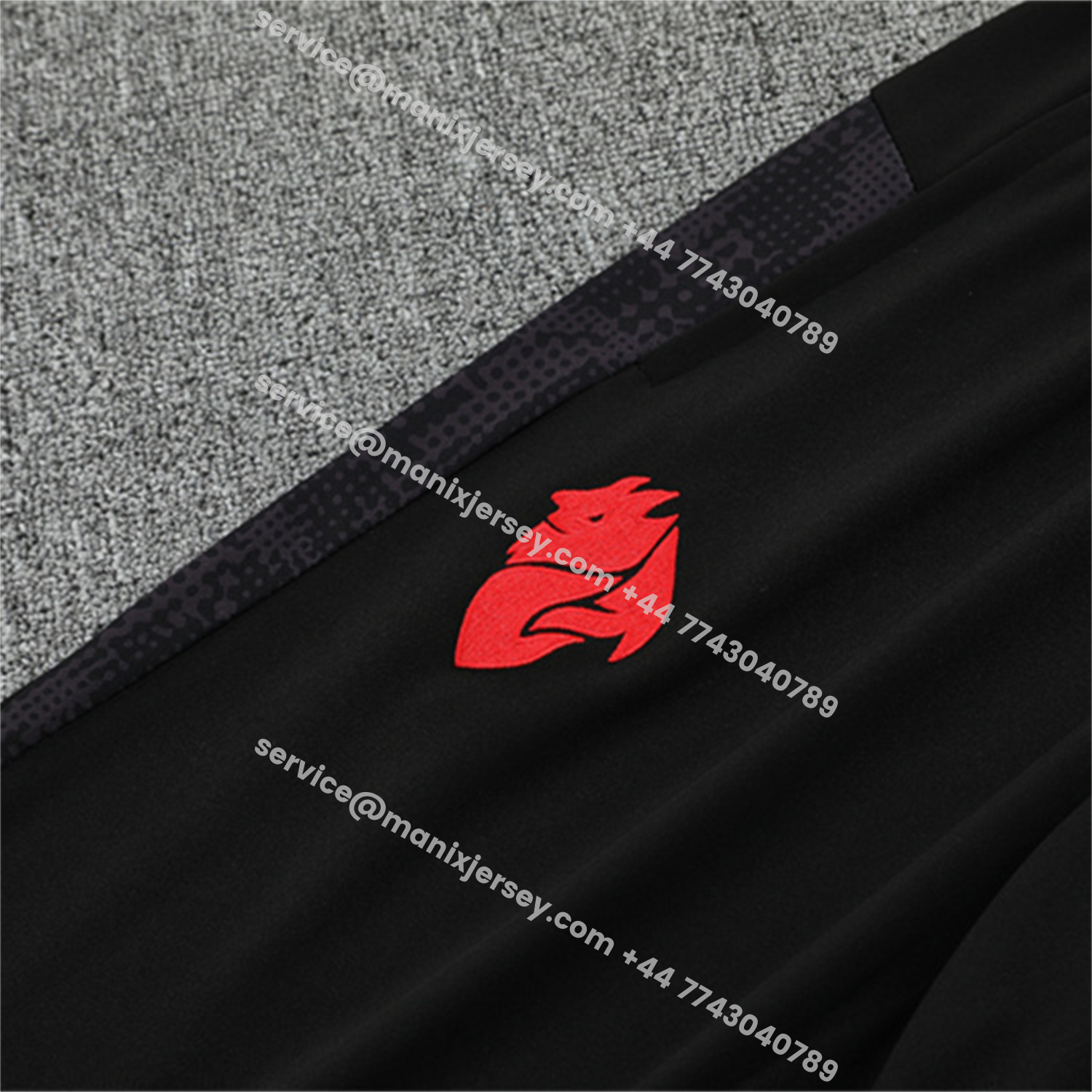 ManixJersey.com | AC Milan 25-26 Kids Long Sleeve Training Set - Red Top & Black Pants -Customize Name, Number and Patch | Worldwide Shipping