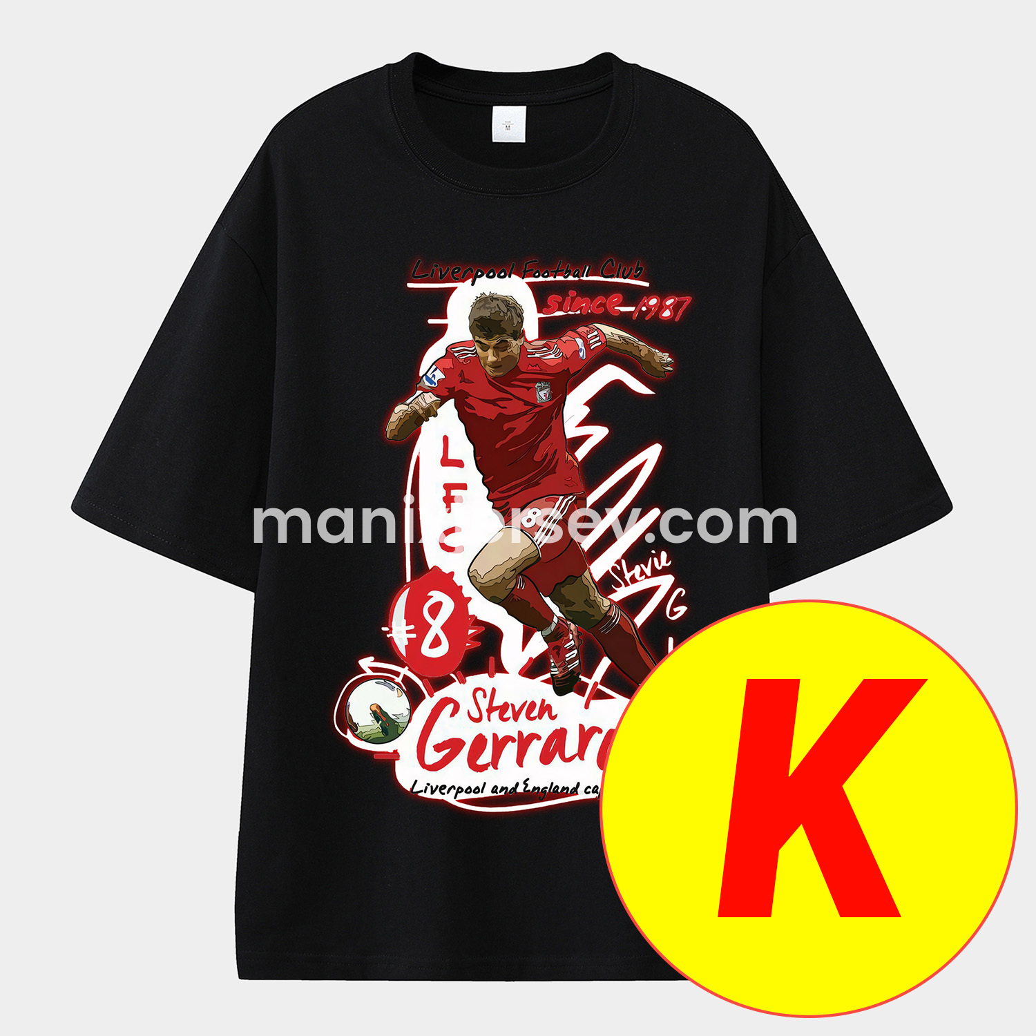 ManixJersey.com | Salah Liverpool Klopp Arnold Unisex Pure Cotton T-shirt -Customize Name, Number and Patch | Worldwide Shipping