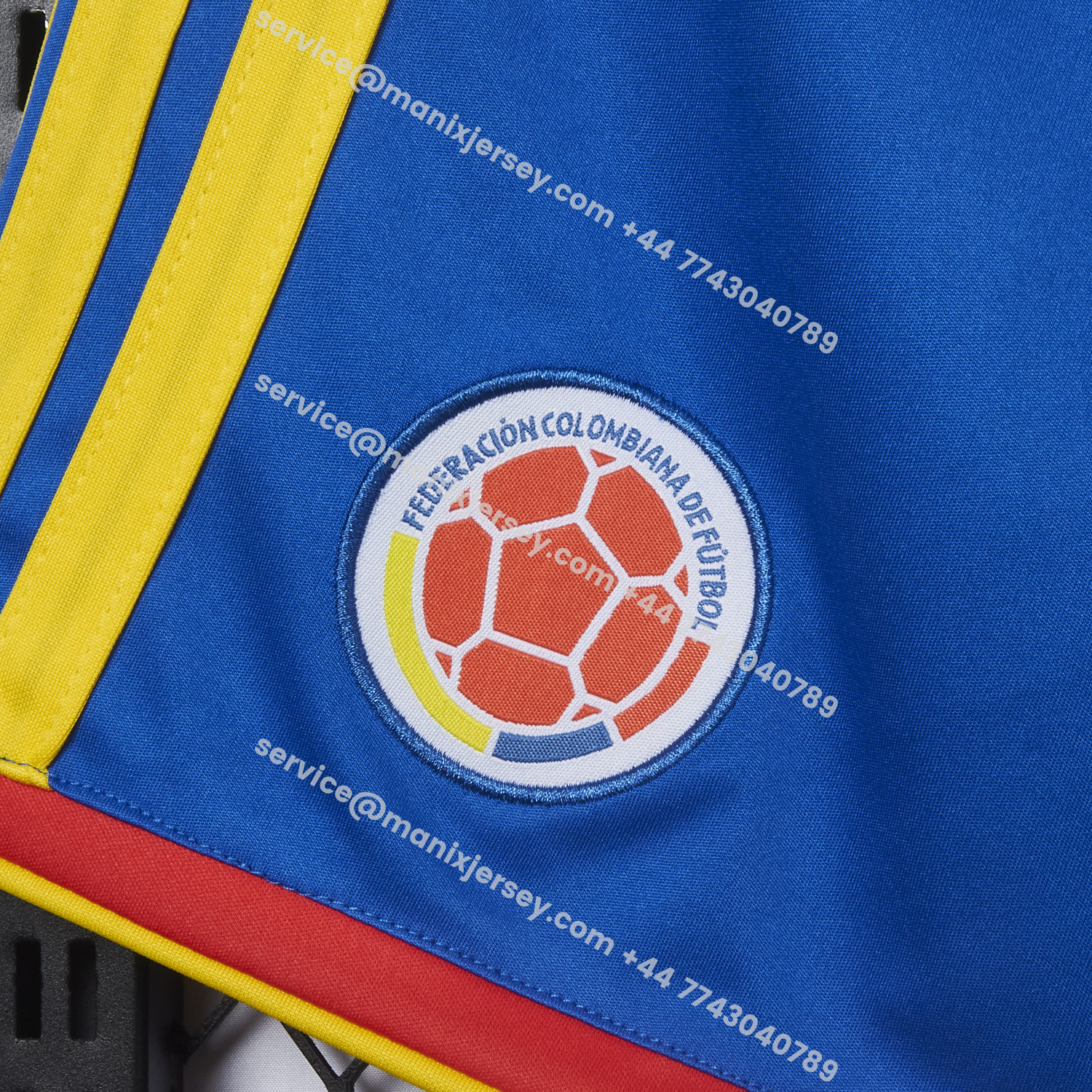 ManixJersey.com | Colombia 2026 Home Blue Shorts - Fans Version -Customize Name, Number and Patch | Worldwide Shipping