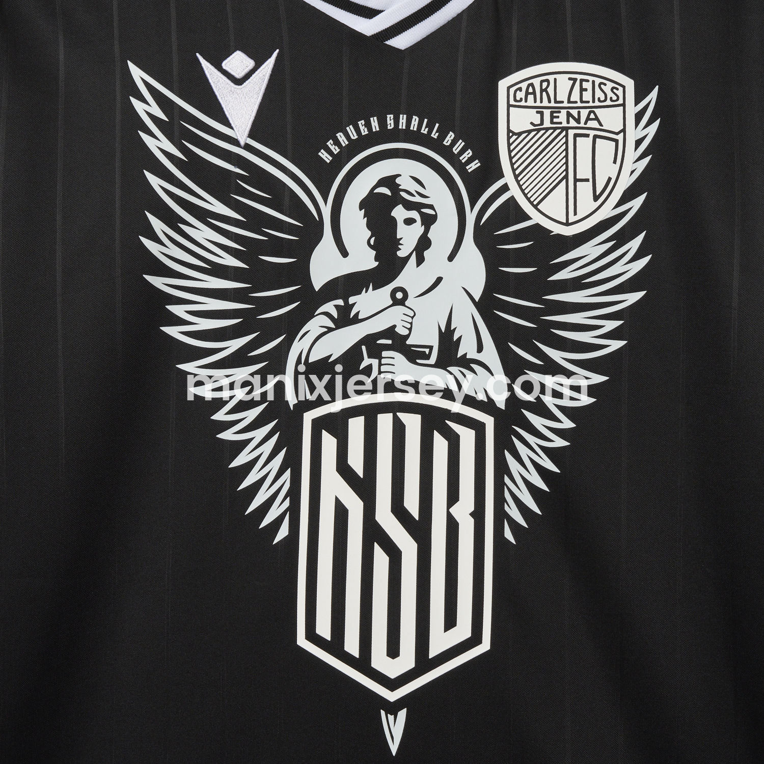 ManixJersey.com | Carl Zeiss Jena 24-25 Black Pre-Match Special Jersey - Fans Version -Customize Name, Number and Patch | Worldwide Shipping