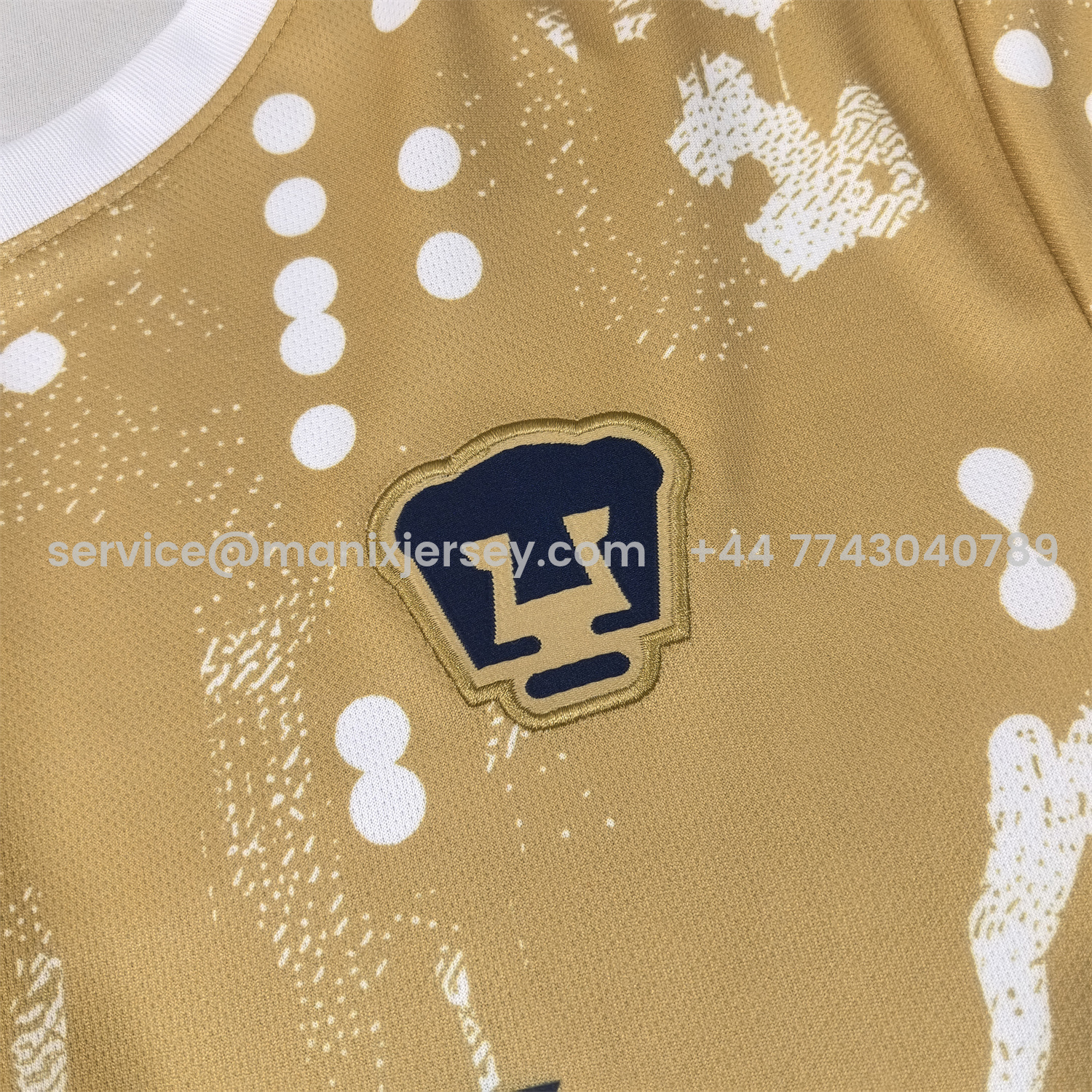 ManixJersey.com | Pumas UNAM 25-26 Mud Yellow Pre-Match Training Jersey - Fans Version -Customize Name, Number and Patch | Worldwide Shipping