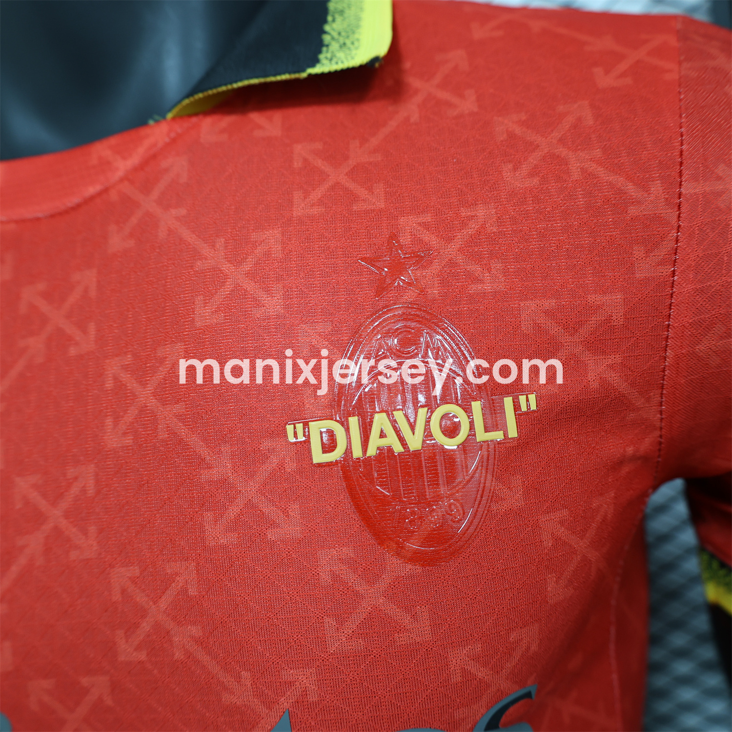 ManixJersey.com | AC Milan 24-25 Red Green “Diavoli” Special Edition Jersey - Player Version -Customize Name, Number and Patch | Worldwide Shipping