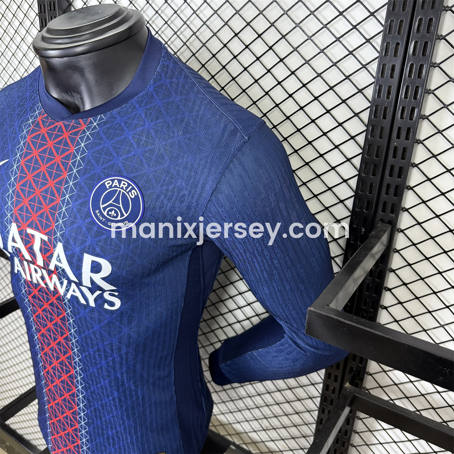 ManixJersey.com | Paris Saint-Germain PSG 25-26 Home Long Sleeves Jersey - Player Version -Customize Name, Number and Patch | Worldwide Shipping