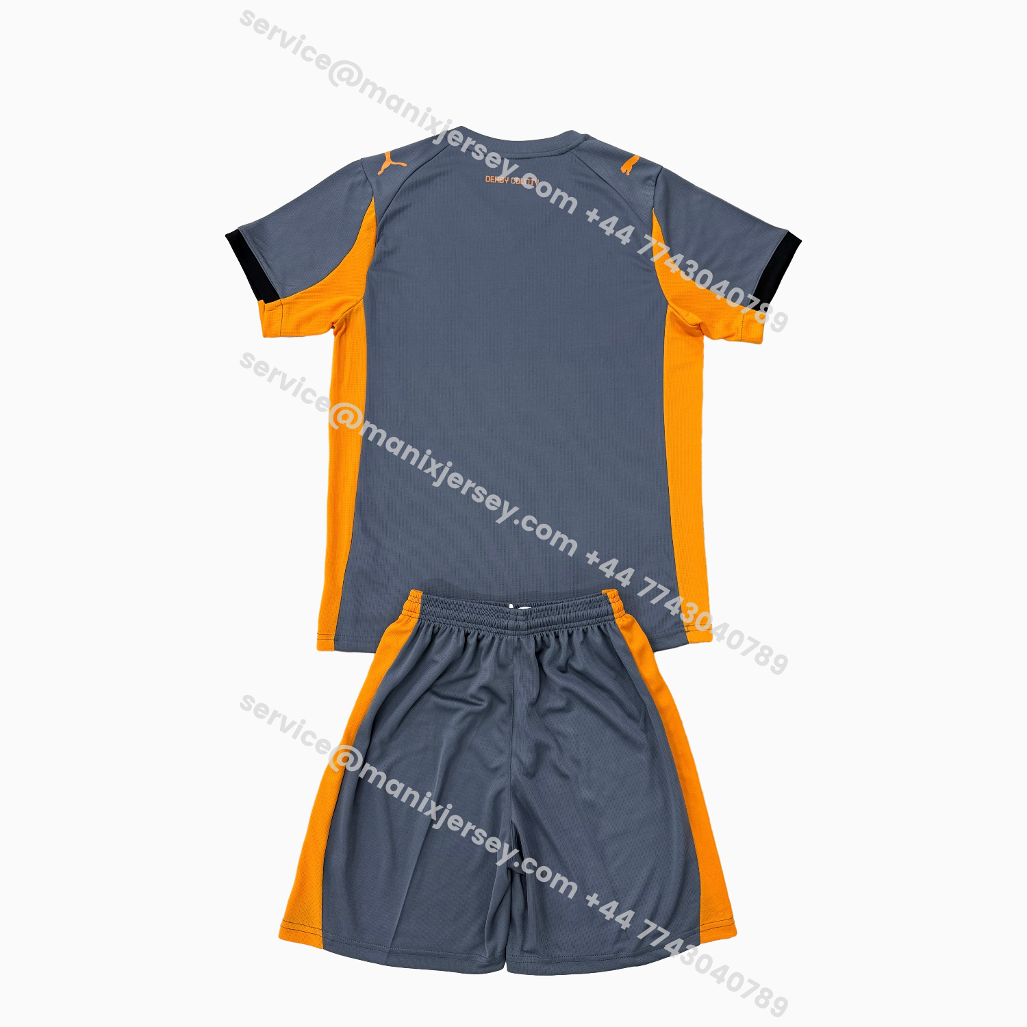 ManixJersey.com | Derby County 25-26 Away Kids Kit -Customize Name, Number and Patch | Worldwide Shipping