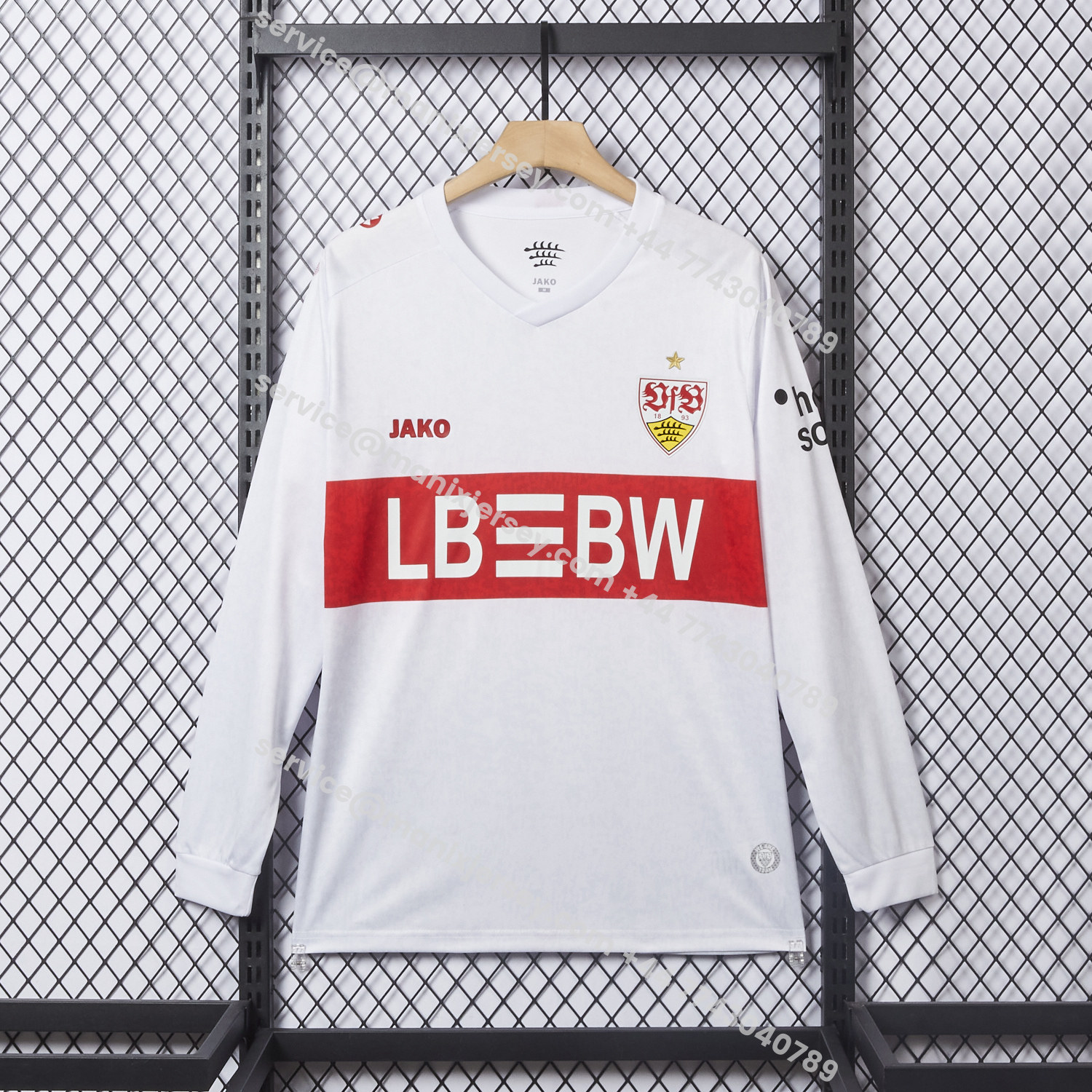 ManixJersey.com | VfB Stuttgart 25-26 European Home Long Sleeves Jersey - Fans Version -Customize Name, Number and Patch | Worldwide Shipping