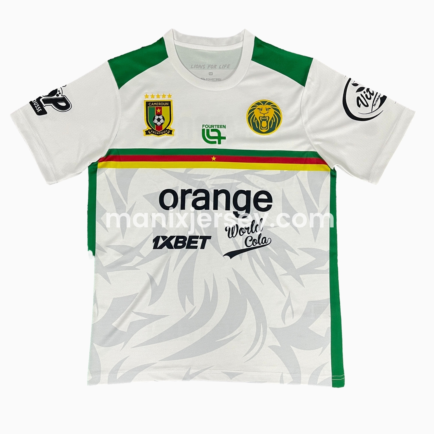 ManixJersey.com | Cameroon 25-26 White Green Training Jersey - Fans Version -Customize Name, Number and Patch | Worldwide Shipping