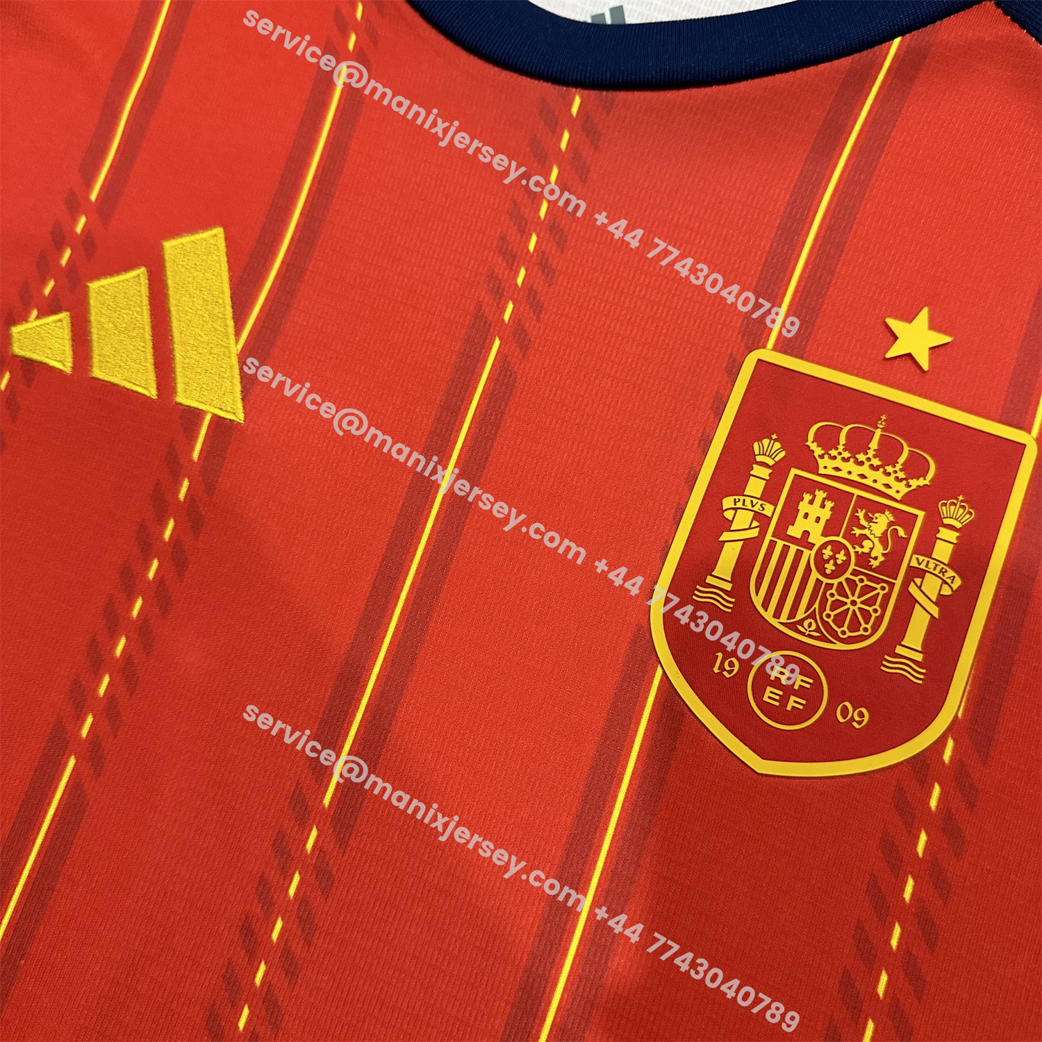 ManixJersey.com | Spain 2026 Home Red Jersey - Fans Version -Customize Name, Number and Patch | Worldwide Shipping