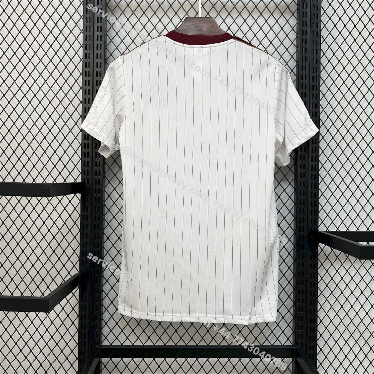 ManixJersey.com | Arsenal 25-26 Trefoil Red Lines White Travel Jersey - Fans Version -Customize Name, Number and Patch | Worldwide Shipping