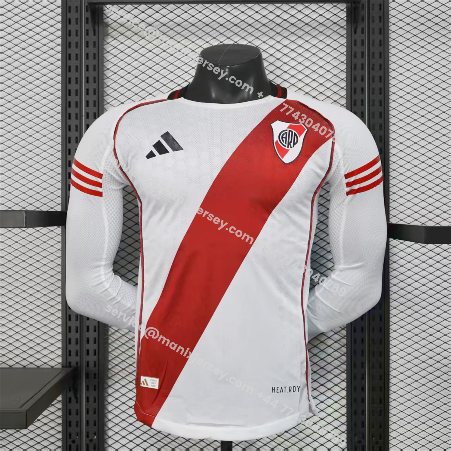 ManixJersey.com | River Plate 25-26 Home Unsponsored Long Sleeves Jersey - Player Version -Customize Name, Number and Patch | Worldwide Shipping
