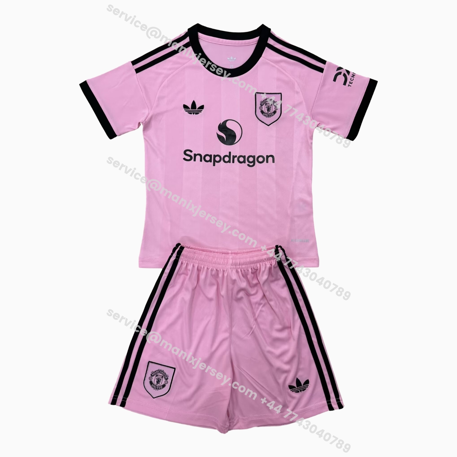 ManixJersey.com | Manchester United 25-26 Light Pink Goalkeeper Men's Adult Jersey Set - Fans Version -Customize Name, Number and Patch | Worldwide Shipping