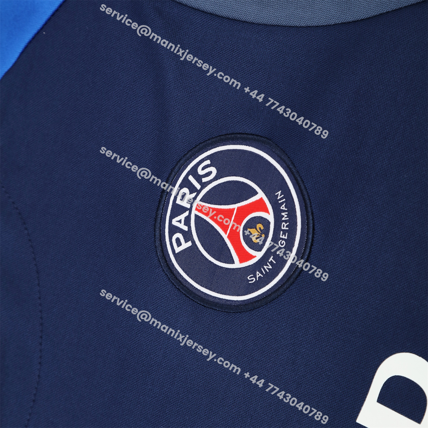 ManixJersey.com | Paris Saint-Germain PSG 25-26 Short-Sleeve Training Set - Royal Blue & Royal Blue Shorts -Customize Name, Number and Patch | Worldwide Shipping