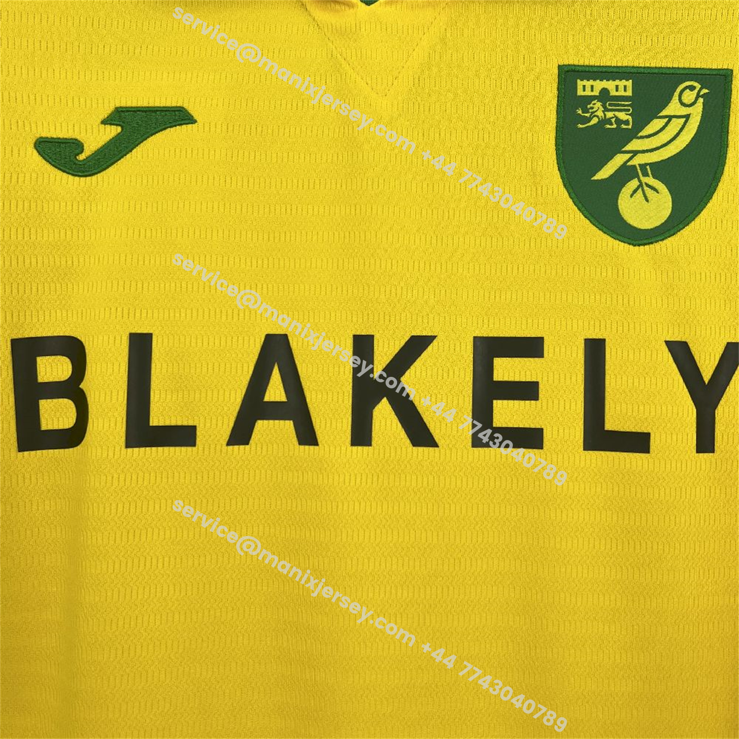 ManixJersey.com | Norwich City 25-26 Home Jersey - Fans Version -Customize Name, Number and Patch | Worldwide Shipping