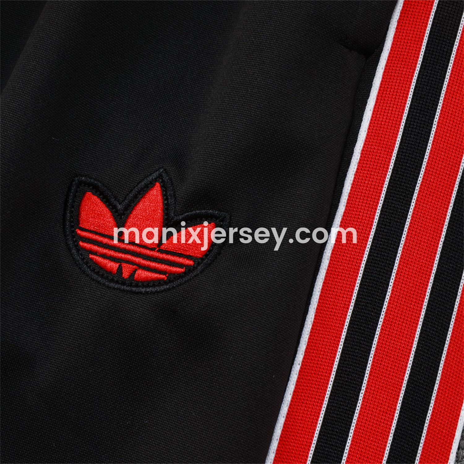 ManixJersey.com | Manchester United 25-26 Originals Terrace Icon Jacket Training Tracksuit - Black -Customize Name, Number and Patch | Worldwide Shipping