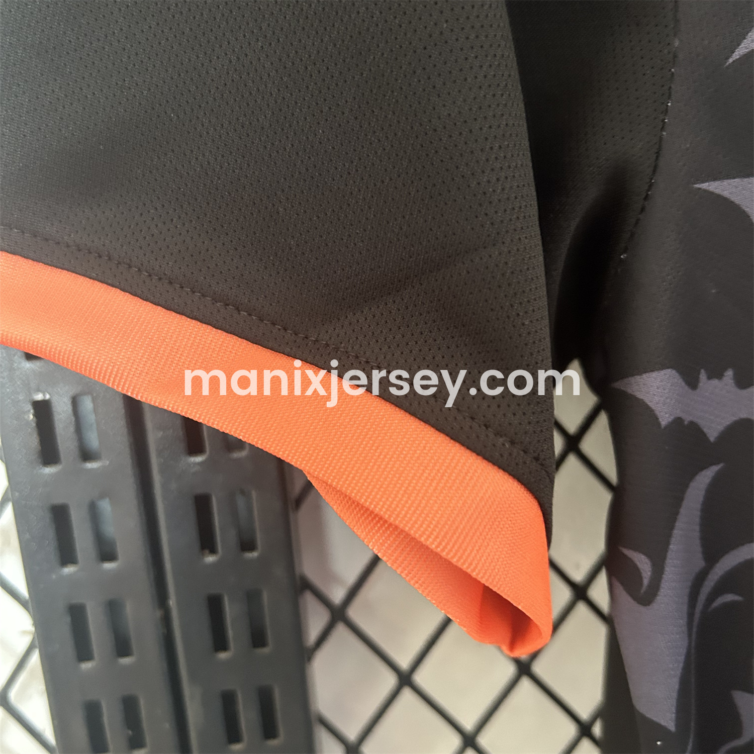 ManixJersey.com | Barcelona 25-26 Halloween Pumpkin Silhouette Black Jersey - Fans Version -Customize Name, Number and Patch | Worldwide Shipping