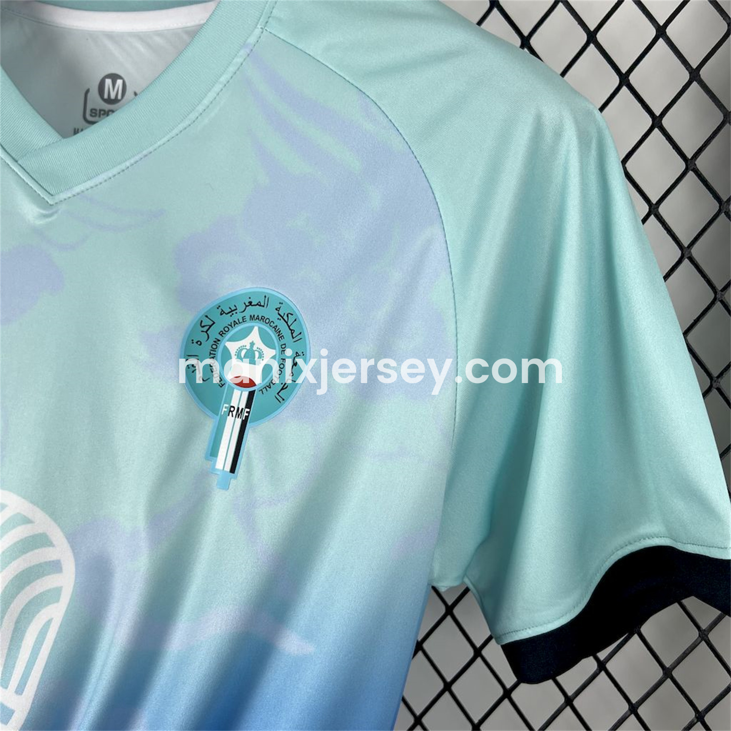 ManixJersey.com | Morocco 25-26 Blue Gradient Auspicious Cloud Pattern Special Jersey - Fans Version -Customize Name, Number and Patch | Worldwide Shipping