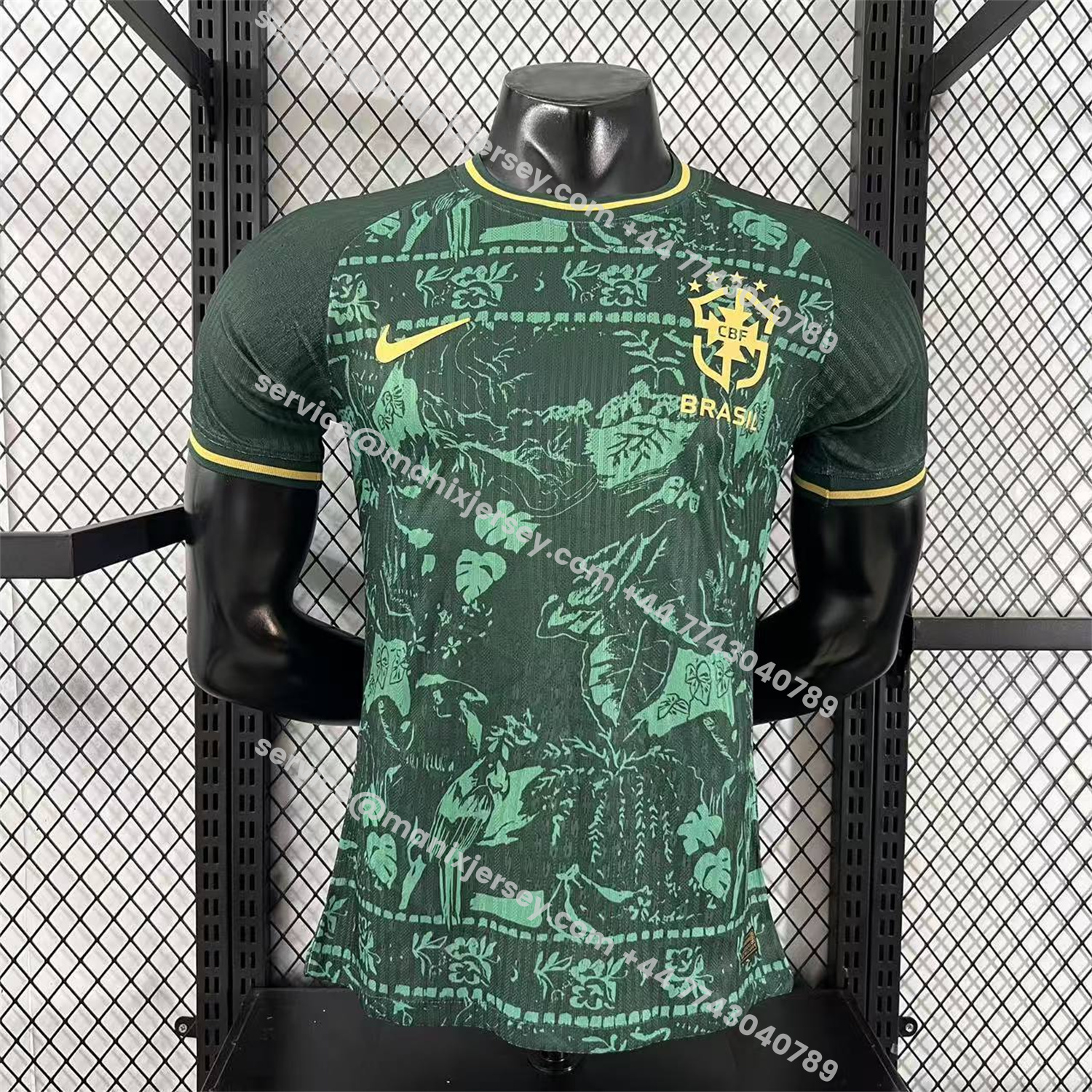 ManixJersey.com | Brazil 25-26 Green Leaves Jersey - Player Version -Customize Name, Number and Patch | Worldwide Shipping