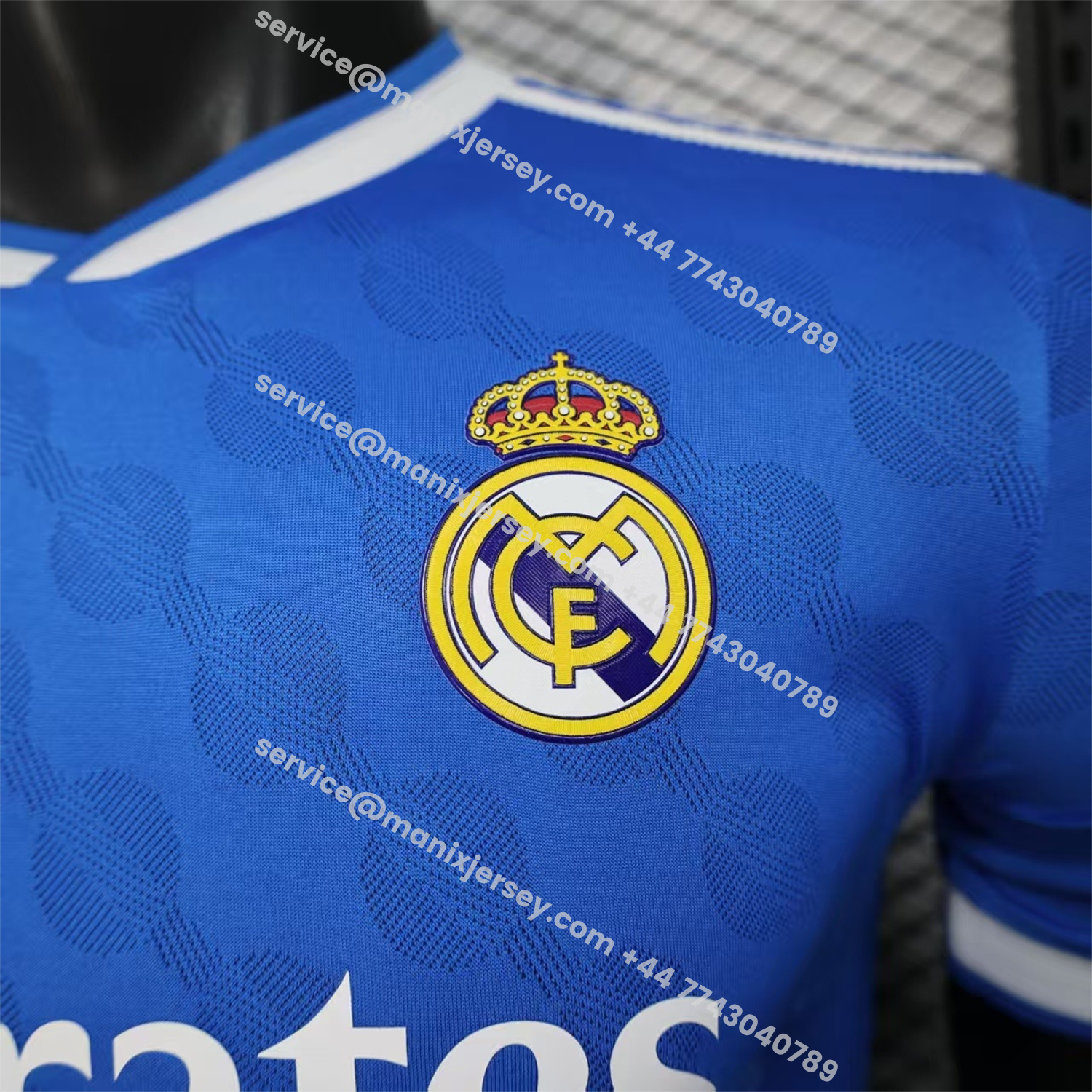 ManixJersey.com | Real Madrid 25-26 Third Blue Jersey - Player Version -Customize Name, Number and Patch | Worldwide Shipping