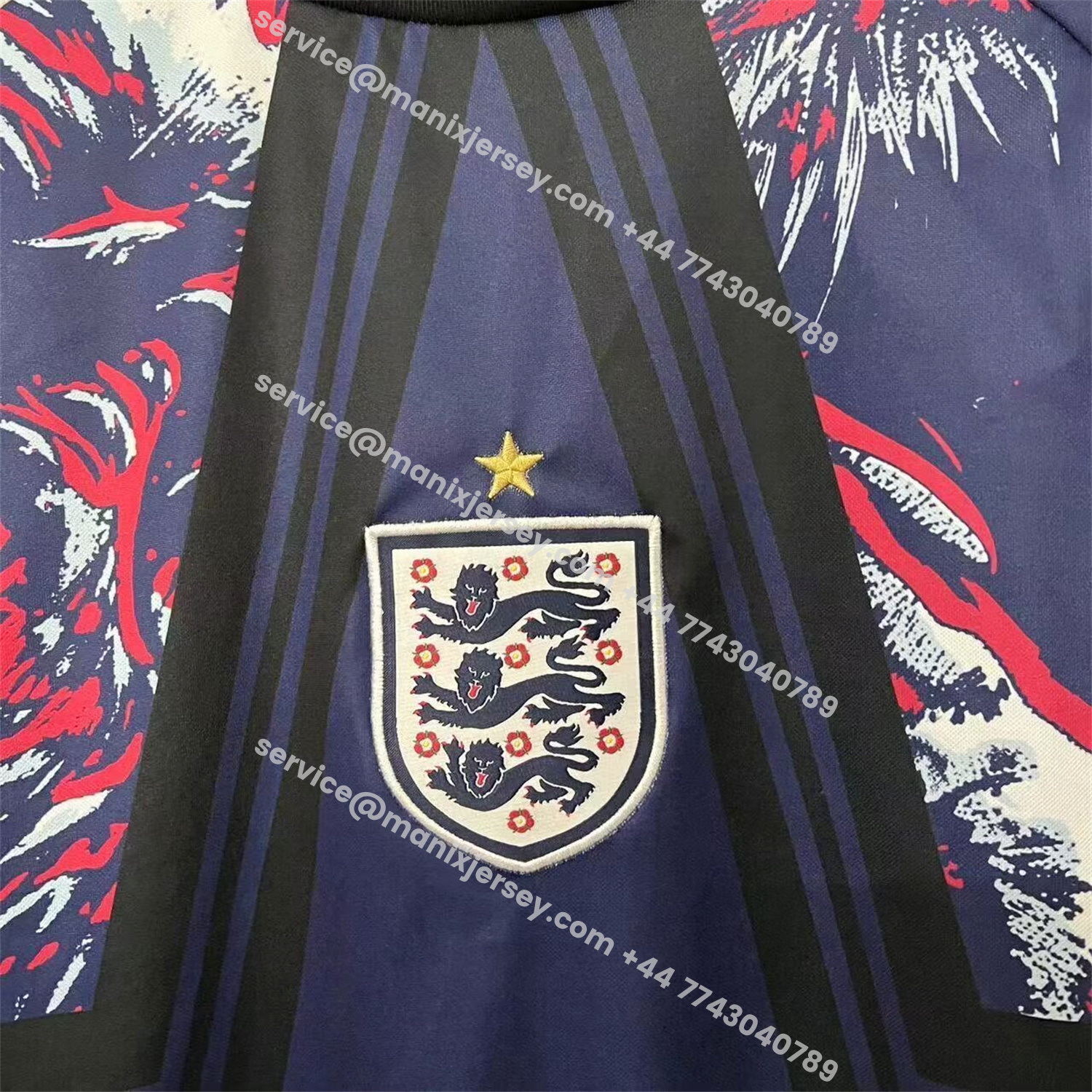 ManixJersey.com | England 2026 Hollywood Special Long Sleeves Jersey - Fans Version -Customize Name, Number and Patch | Worldwide Shipping