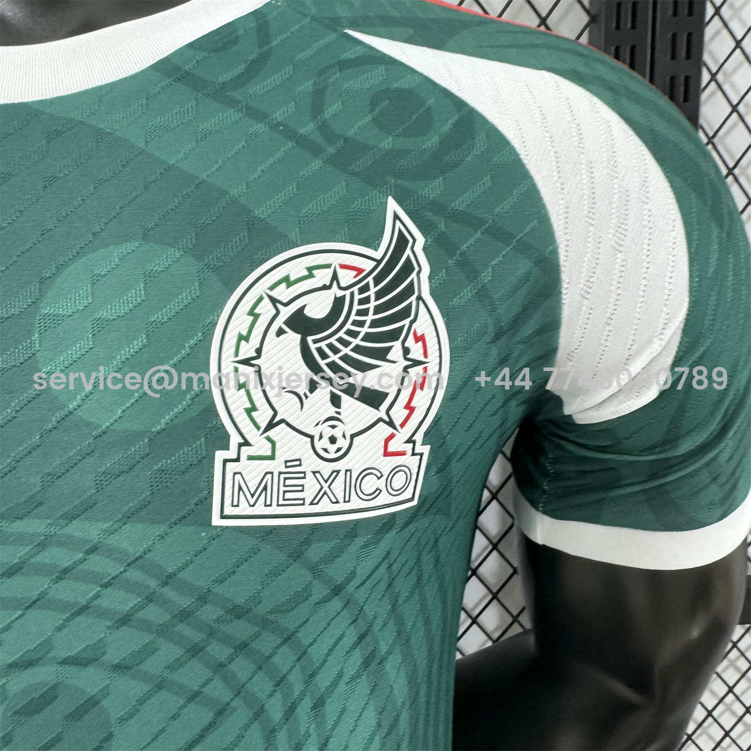 ManixJersey.com | Mexico 25-26 Green Human Face Shaped Pattern Special Jersey - Player Version -Customize Name, Number and Patch | Worldwide Shipping