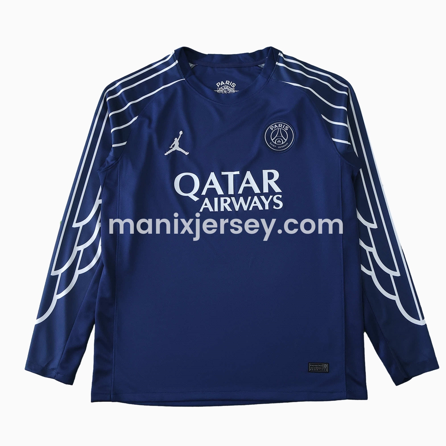 ManixJersey.com | Paris Saint-Germain PSG 24-25 Fourth Long Sleeves Jersey - Fans Version -Customize Name, Number and Patch | Worldwide Shipping