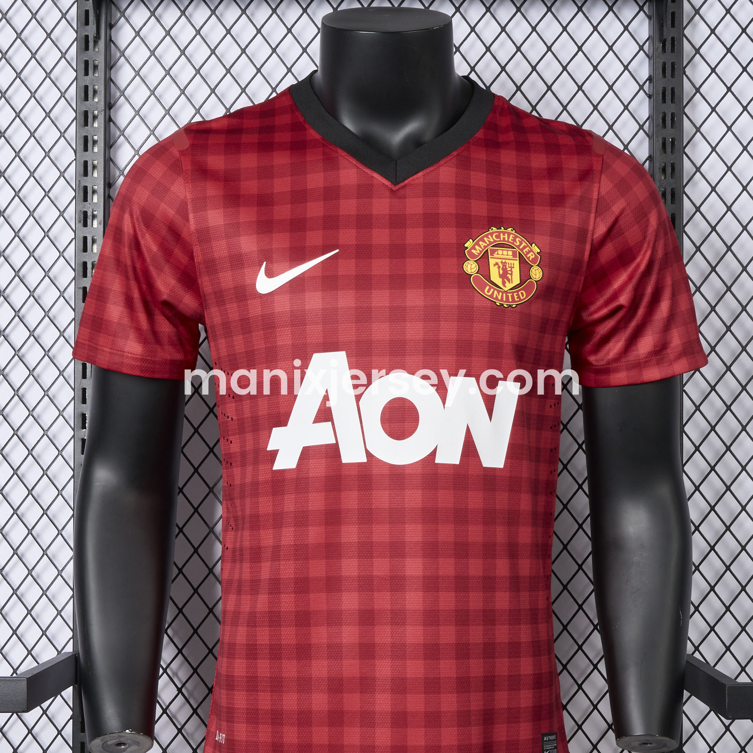 ManixJersey.com | Retro Manchester United 2012-13 Home Jersey - Player Version -Customize Name, Number and Patch | Worldwide Shipping