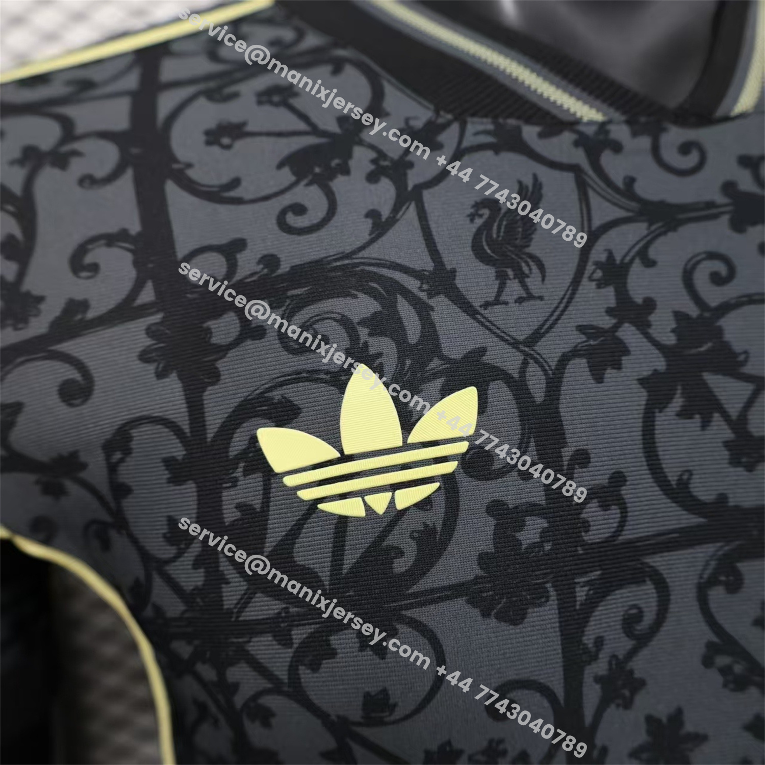 ManixJersey.com | Liver.pool 25-26 Black Floral Pattern Special Jersey - Player Version -Customize Name, Number and Patch | Worldwide Shipping