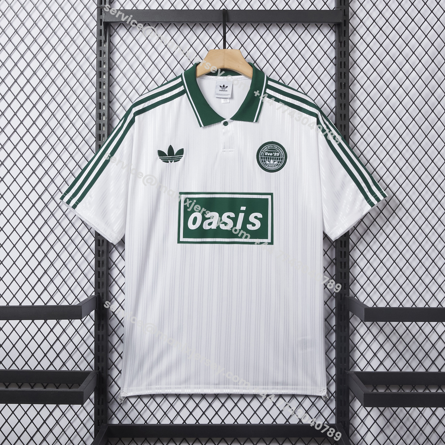 ManixJersey.com | Bohemian 25-26 Oasis Originals Tour Light White Jersey With Number 25 - Fans Version -Customize Name, Number and Patch | Worldwide Shipping