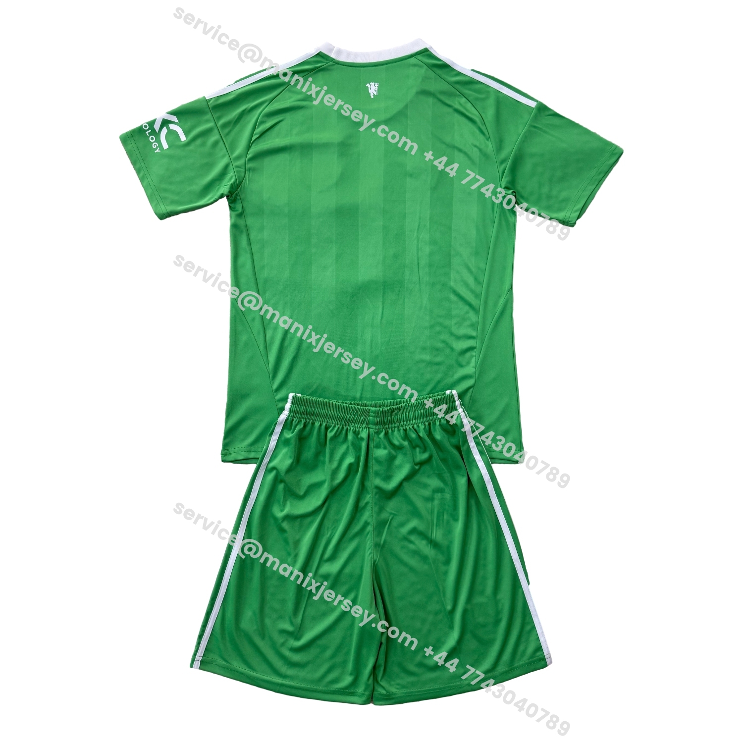 ManixJersey.com | Manchester United 25-26 Green Goalkeeper Kids Kit -Customize Name, Number and Patch | Worldwide Shipping