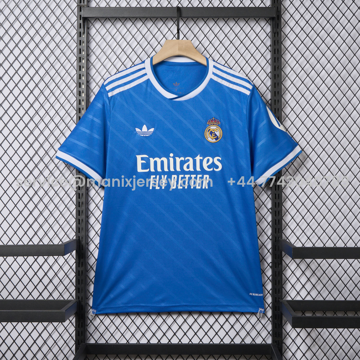 ManixJersey.com | Real Madrid 25-26 Third Blue Jersey - Fans Version -Customize Name, Number and Patch | Worldwide Shipping