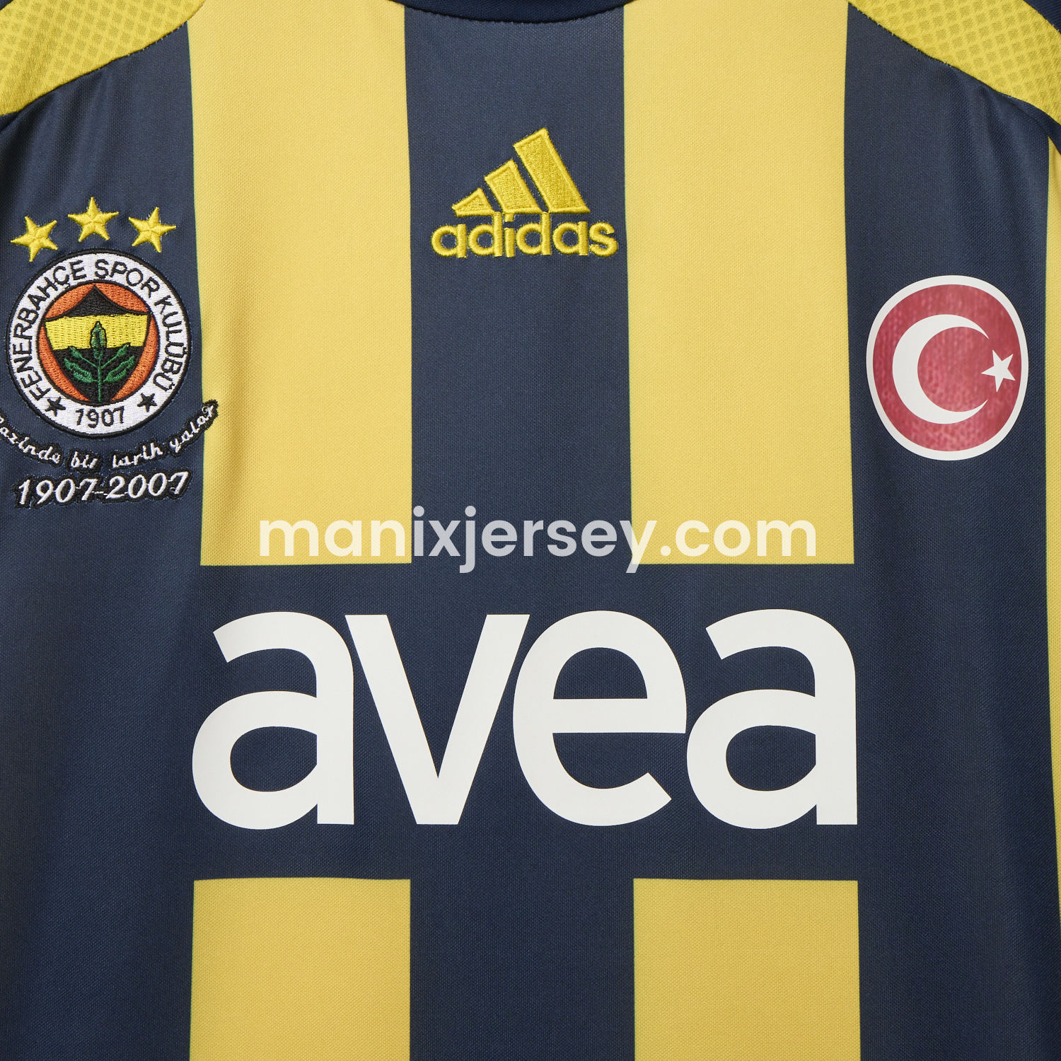 ManixJersey.com | Retro Fenerbahce 2008-09 Home Jersey -Customize Name, Number and Patch | Worldwide Shipping