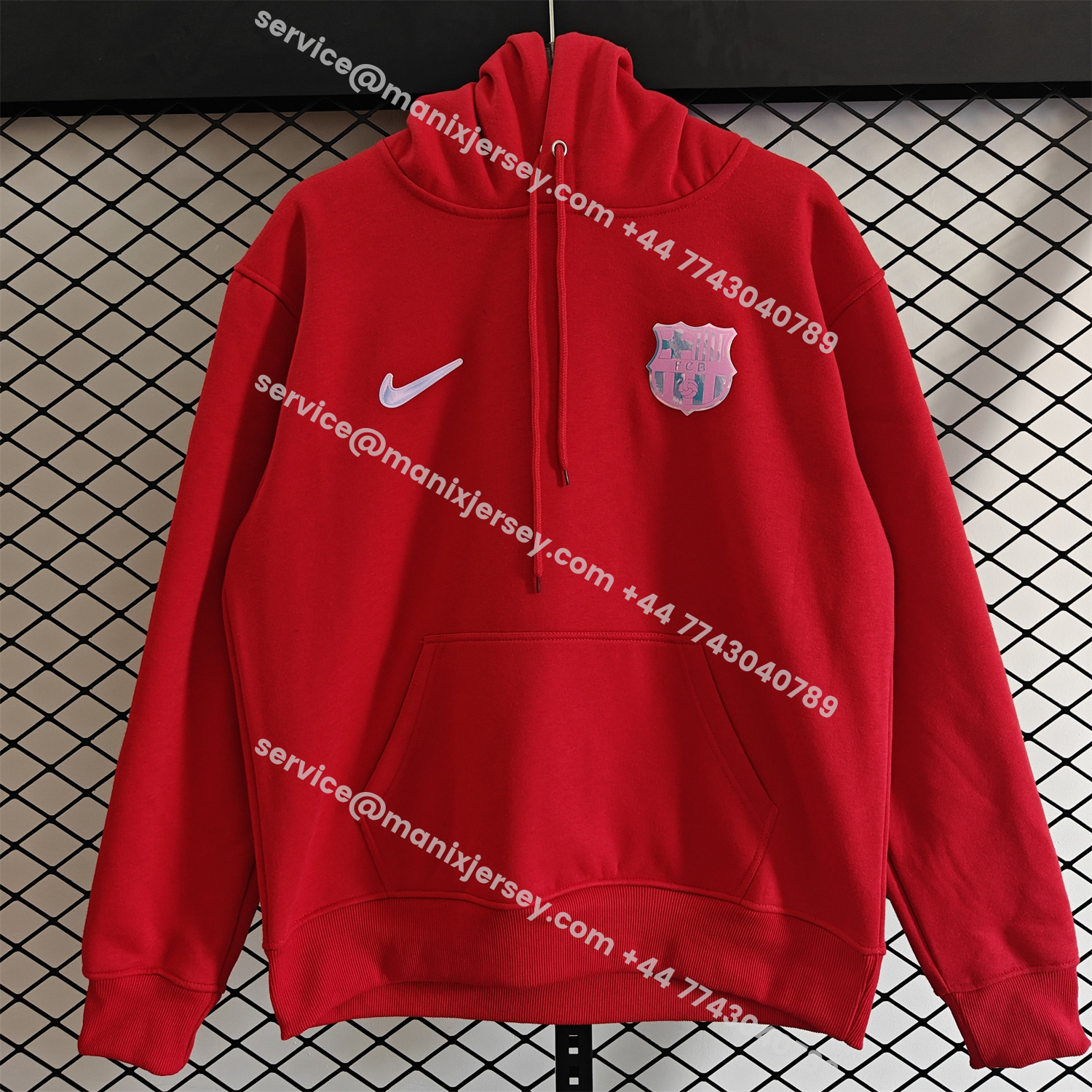 ManixJersey.com | Barcelona 25-26 Originals Terrace Icon Unisex Pullover Hoodie -Customize Name, Number and Patch | Worldwide Shipping
