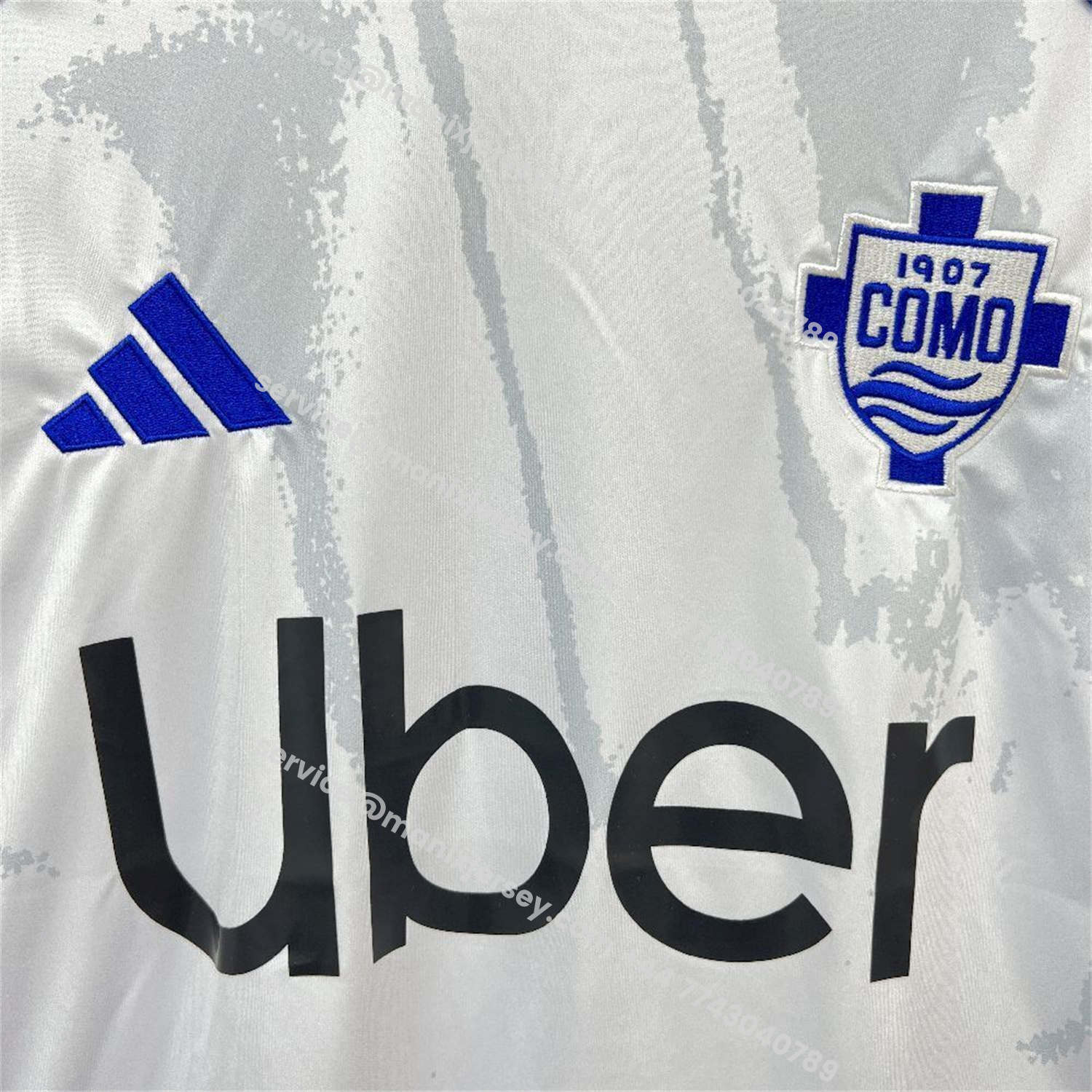 ManixJersey.com | Como 25-26 Away Jersey - Fans Version -Customize Name, Number and Patch | Worldwide Shipping