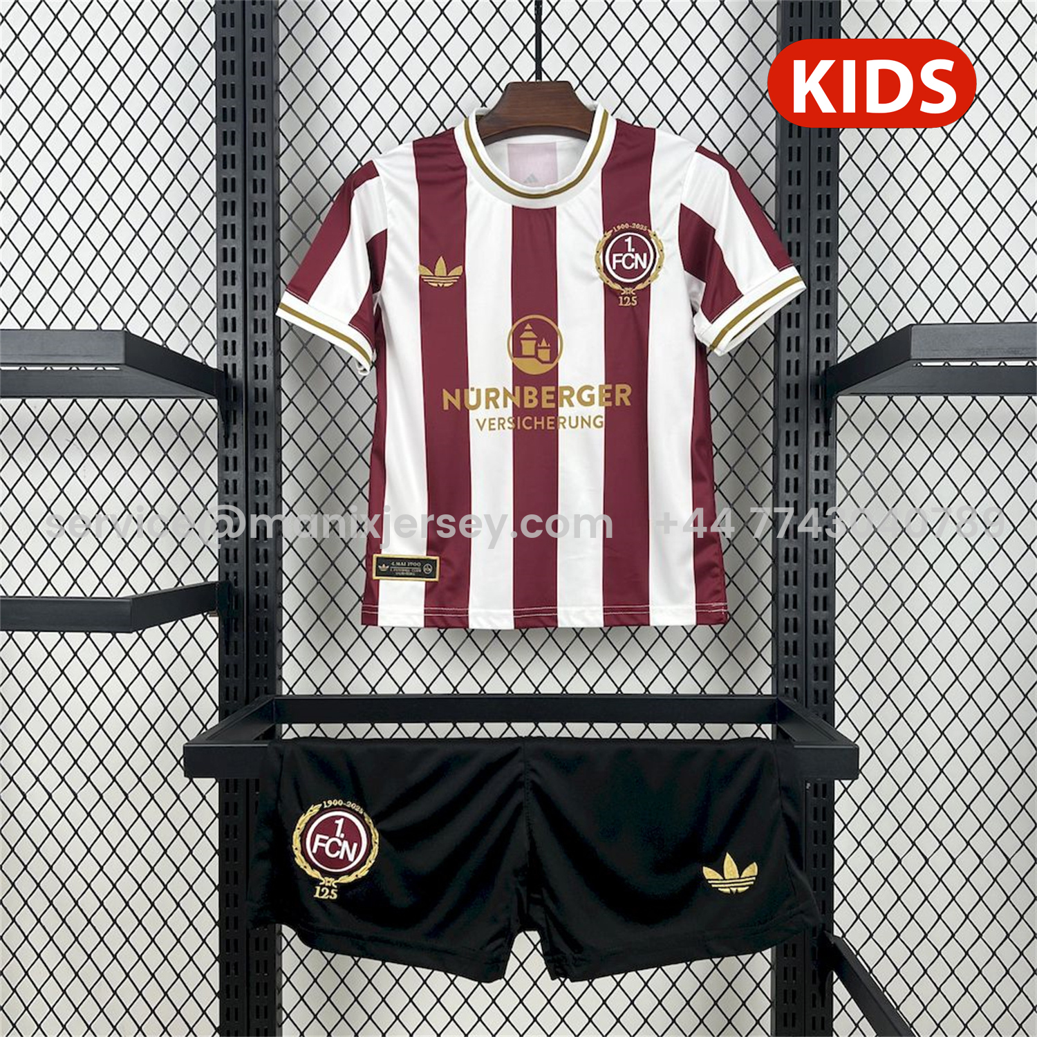 ManixJersey.com | Nürnberg 24-25 125-Year Anniversary Kids Kit with Sponsor -Customize Name, Number and Patch | Worldwide Shipping