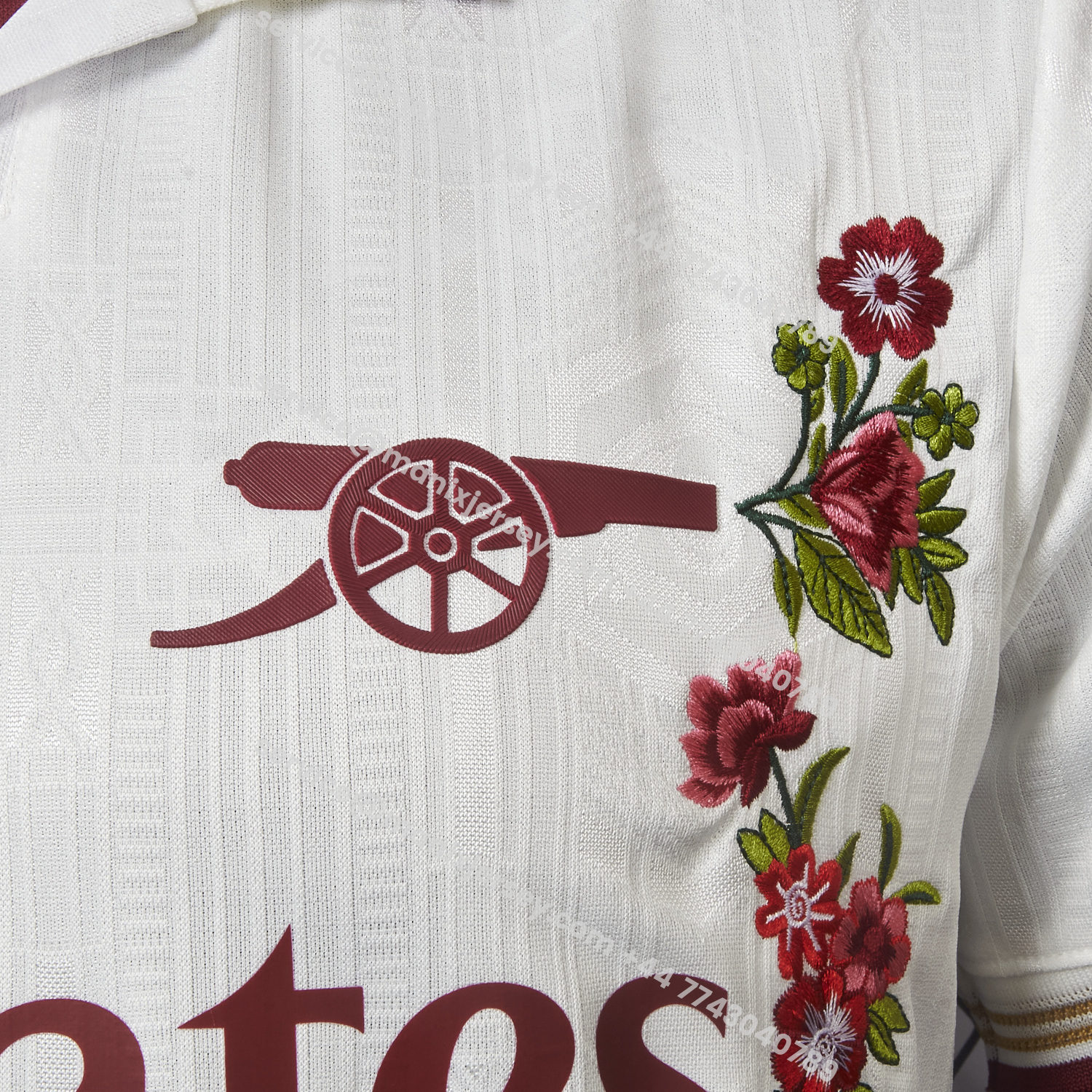 ManixJersey.com | 【Embroidered Flower Version】Arsenal 25-26 Third White Jersey - Player Version -Customize Name, Number and Patch | Worldwide Shipping
