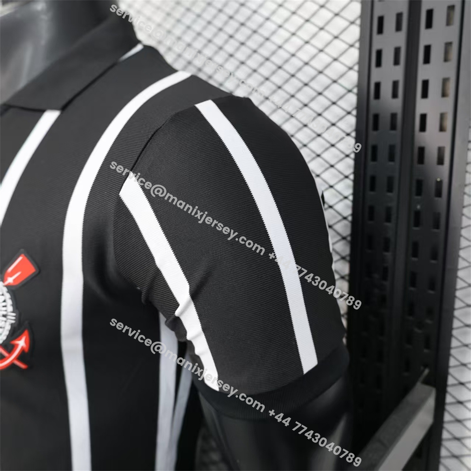 ManixJersey.com | Corinthians 25-26 Black And White Special Jersey - Player Version -Customize Name, Number and Patch | Worldwide Shipping