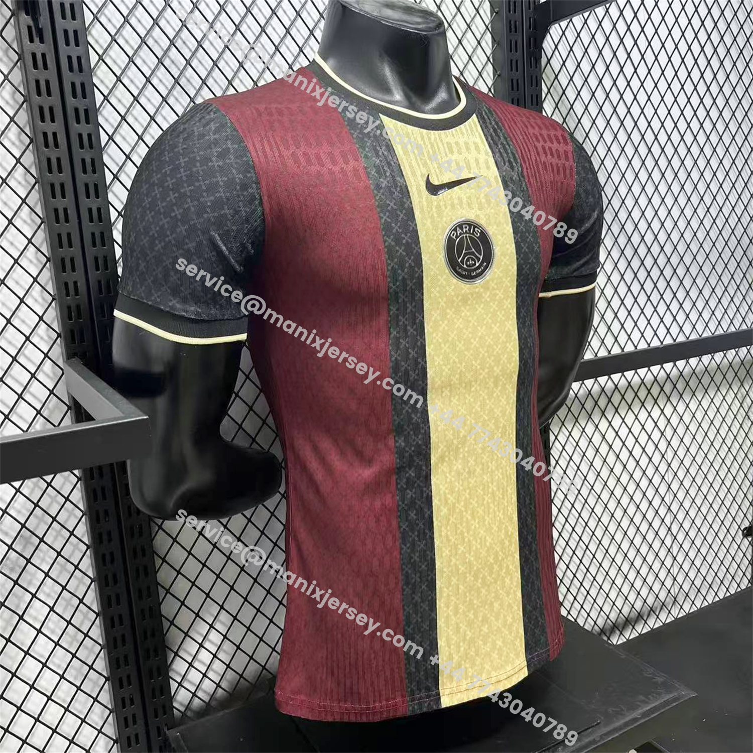 Paris Saint-Germain PSG 25-26 Red And Yellow Stripes Special Jersey - Player Version:football jersey mysite: unitedjerseyfootball 邓江浪:football