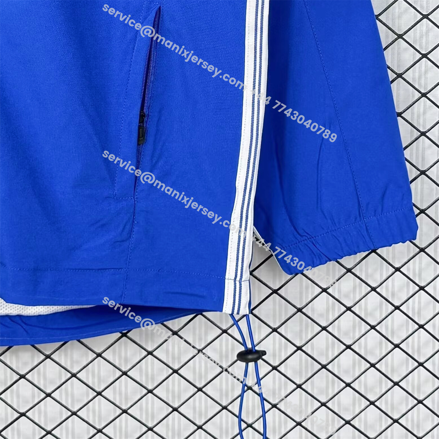 ManixJersey.com | Retro Brazil 1998 Blue Windbreaker -Customize Name, Number and Patch | Worldwide Shipping