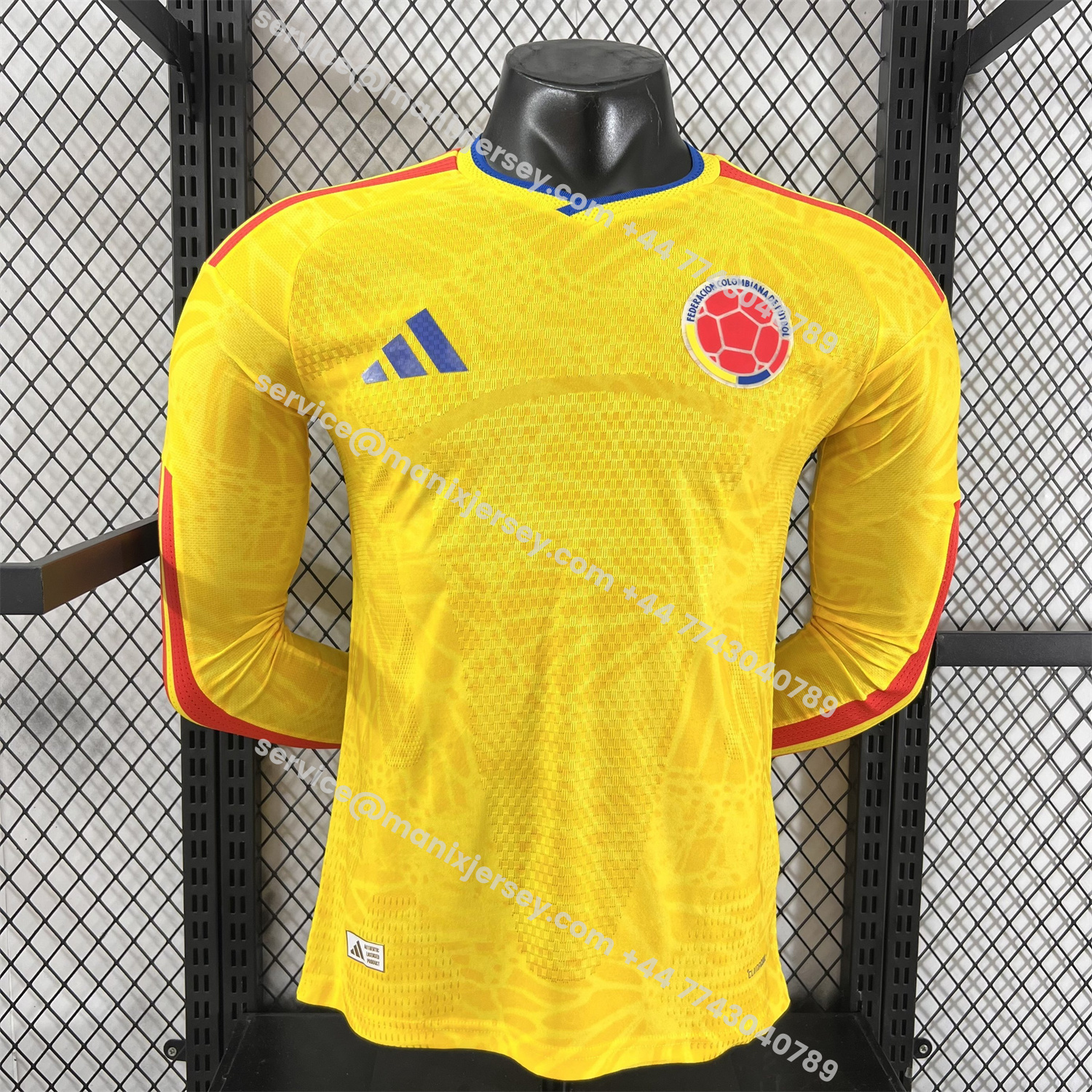 ManixJersey.com | Colombia 2026 Home Long Sleeves Jersey (Leaked Version) - Player Version -Customize Name, Number and Patch | Worldwide Shipping