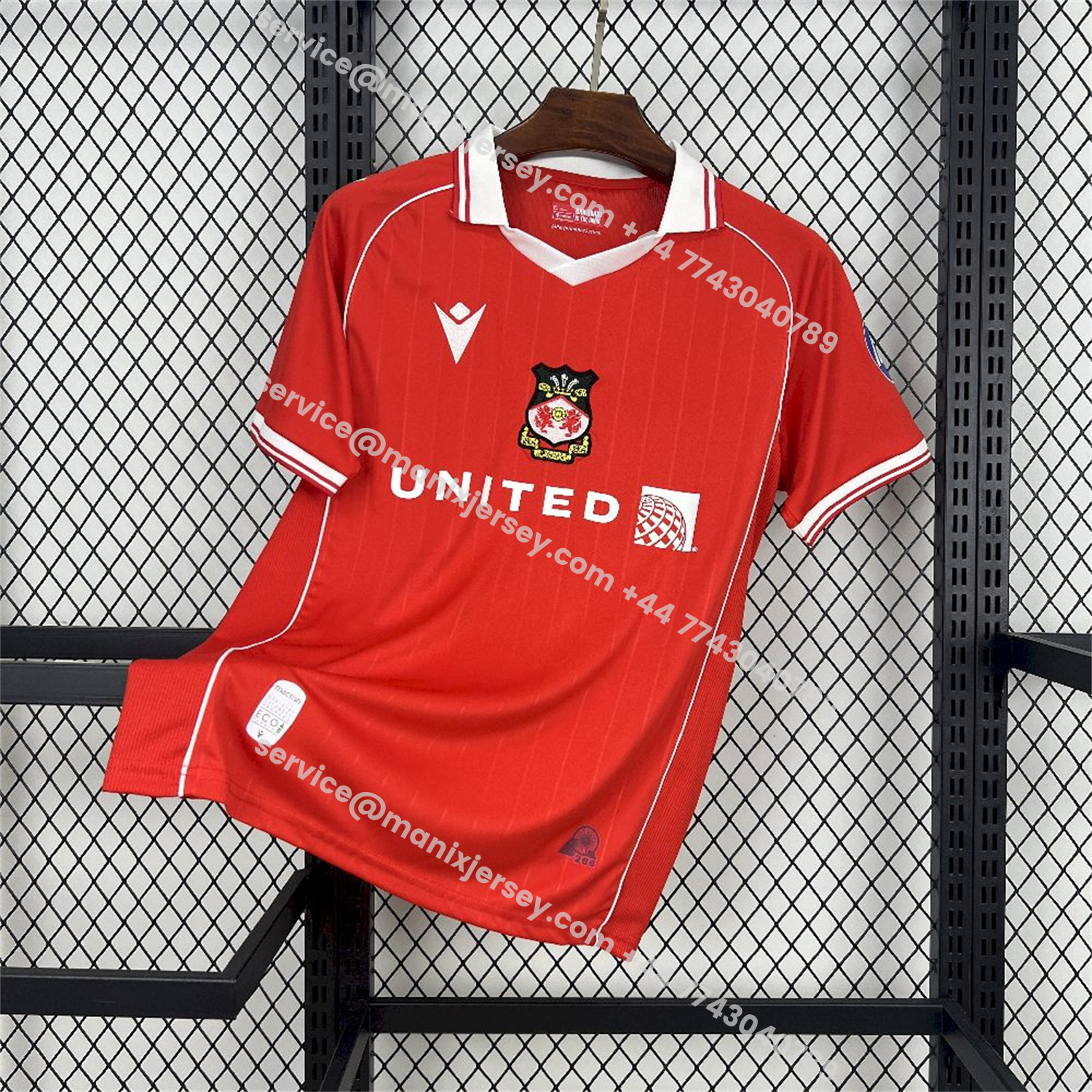 ManixJersey.com | Wrexham 25-26 Home Jersey - Fans Version -Customize Name, Number and Patch | Worldwide Shipping