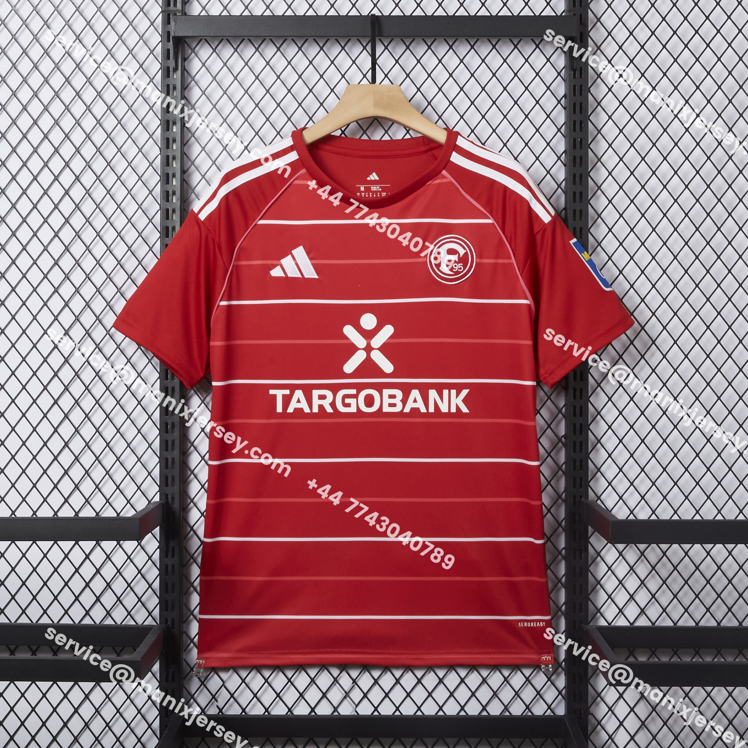 ManixJersey.com | Fortuna Düsseldorf 25-26 Home Jersey - Fans Version -Customize Name, Number and Patch | Worldwide Shipping