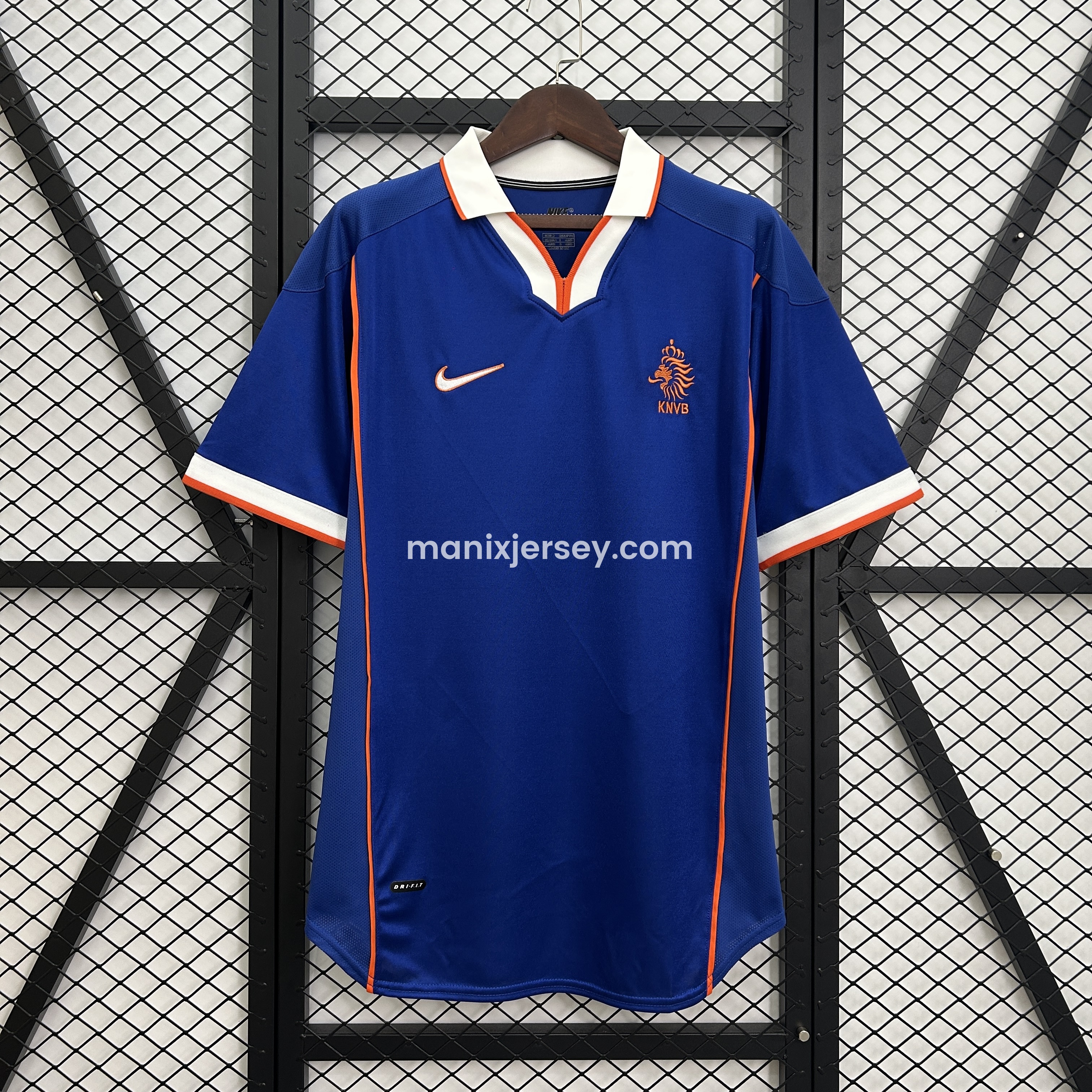 ManixJersey.com | Retro Netherlands 1998 Away Jersey -Customize Name, Number and Patch | Worldwide Shipping