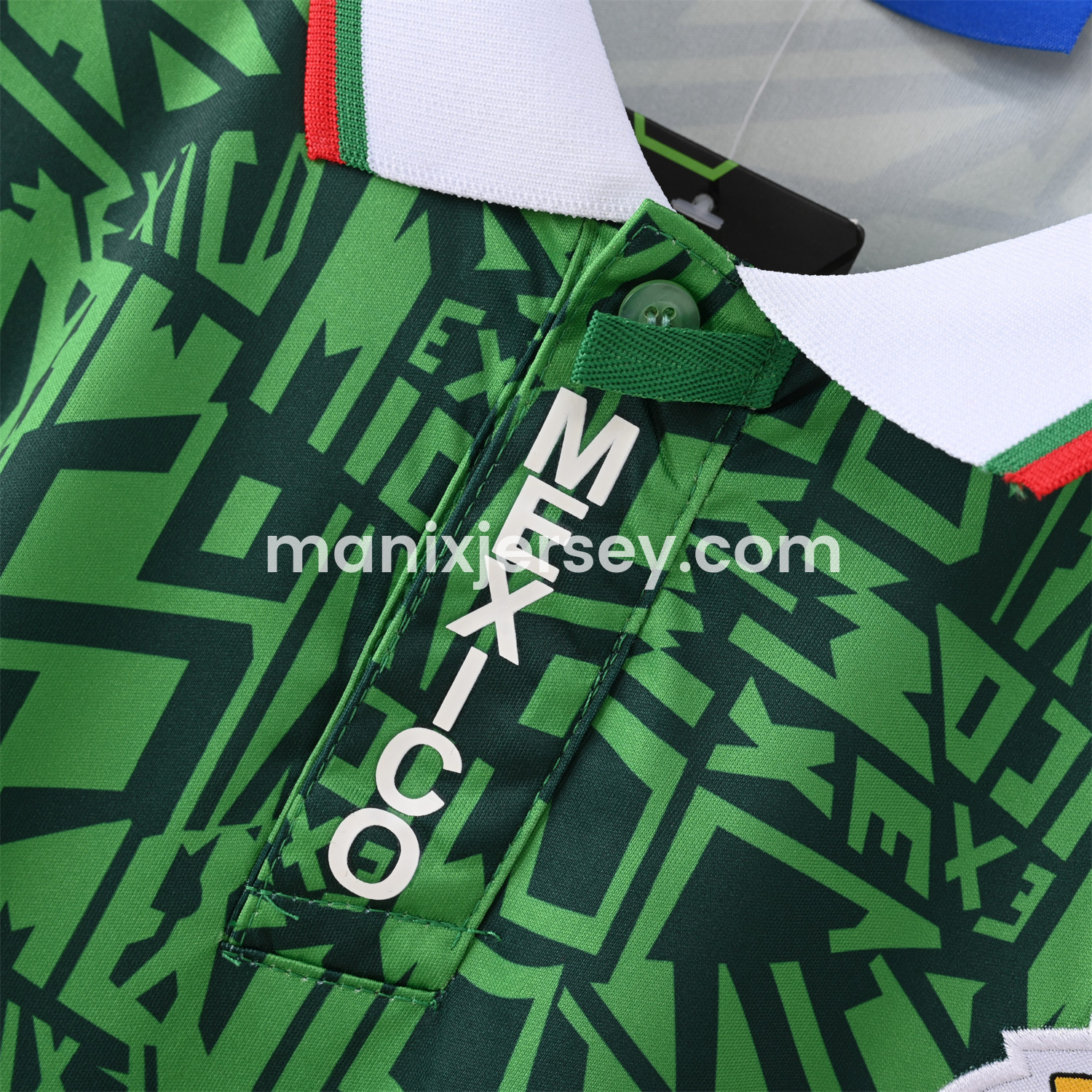 ManixJersey.com | Retro Mexico 1994 Home Jersey -Customize Name, Number and Patch | Worldwide Shipping