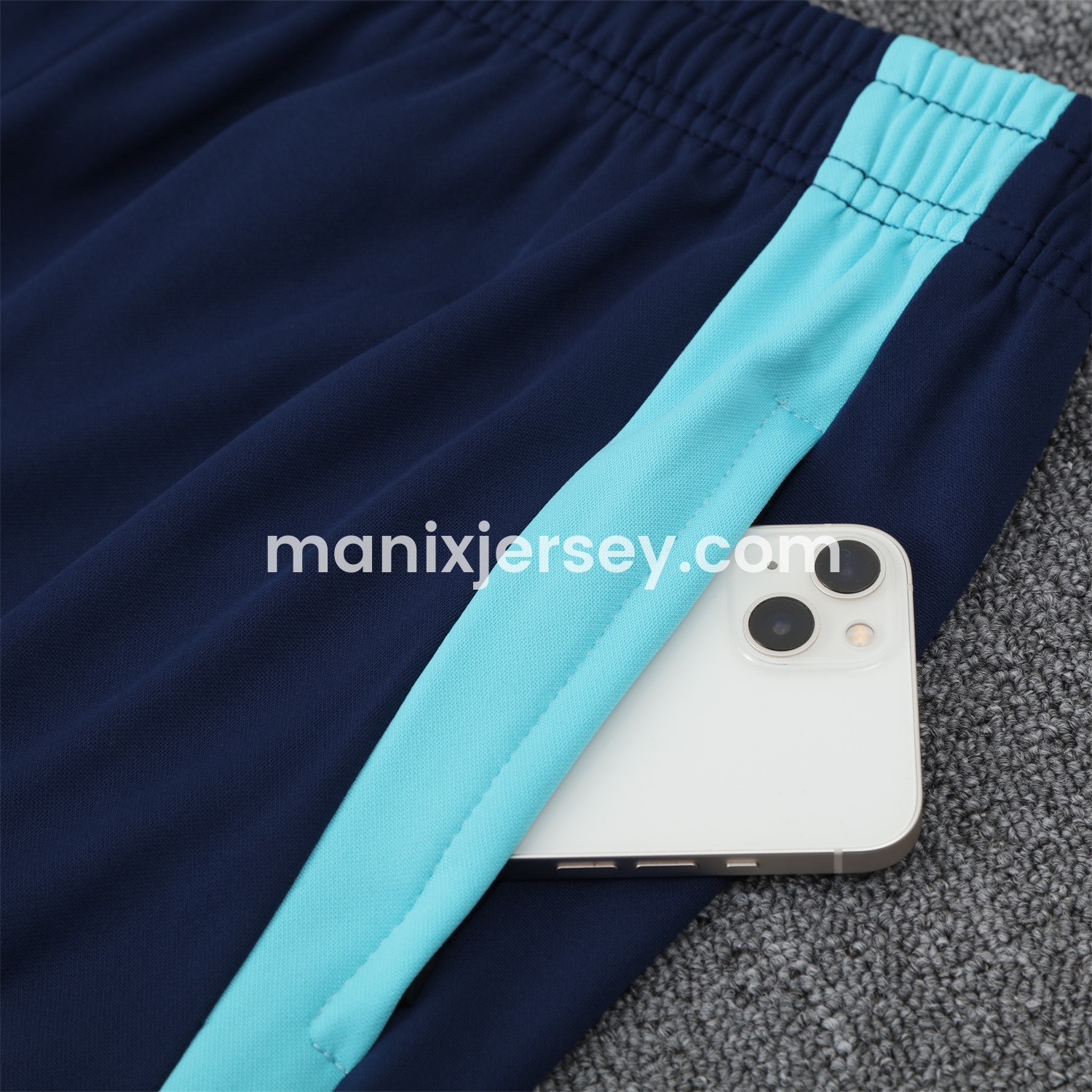 ManixJersey.com | Arsenal 25-26 POLO Short-Sleeve Training Set - Deep Blue Top and Pants -Customize Name, Number and Patch | Worldwide Shipping