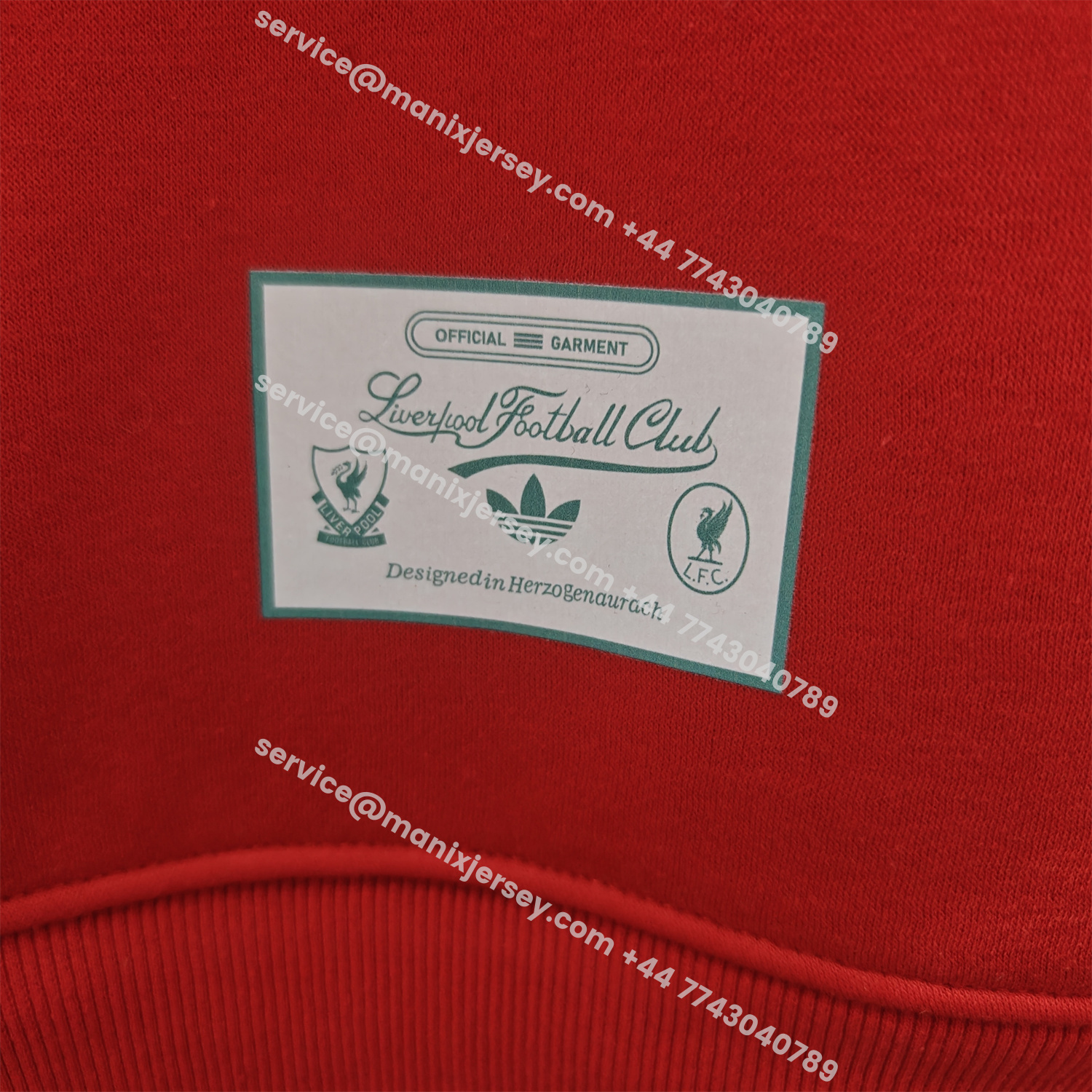 ManixJersey.com | Liver.pool 25-26 Originals Terrace Icon White Team Logo Unisex Pullover Hoodie -Customize Name, Number and Patch | Worldwide Shipping