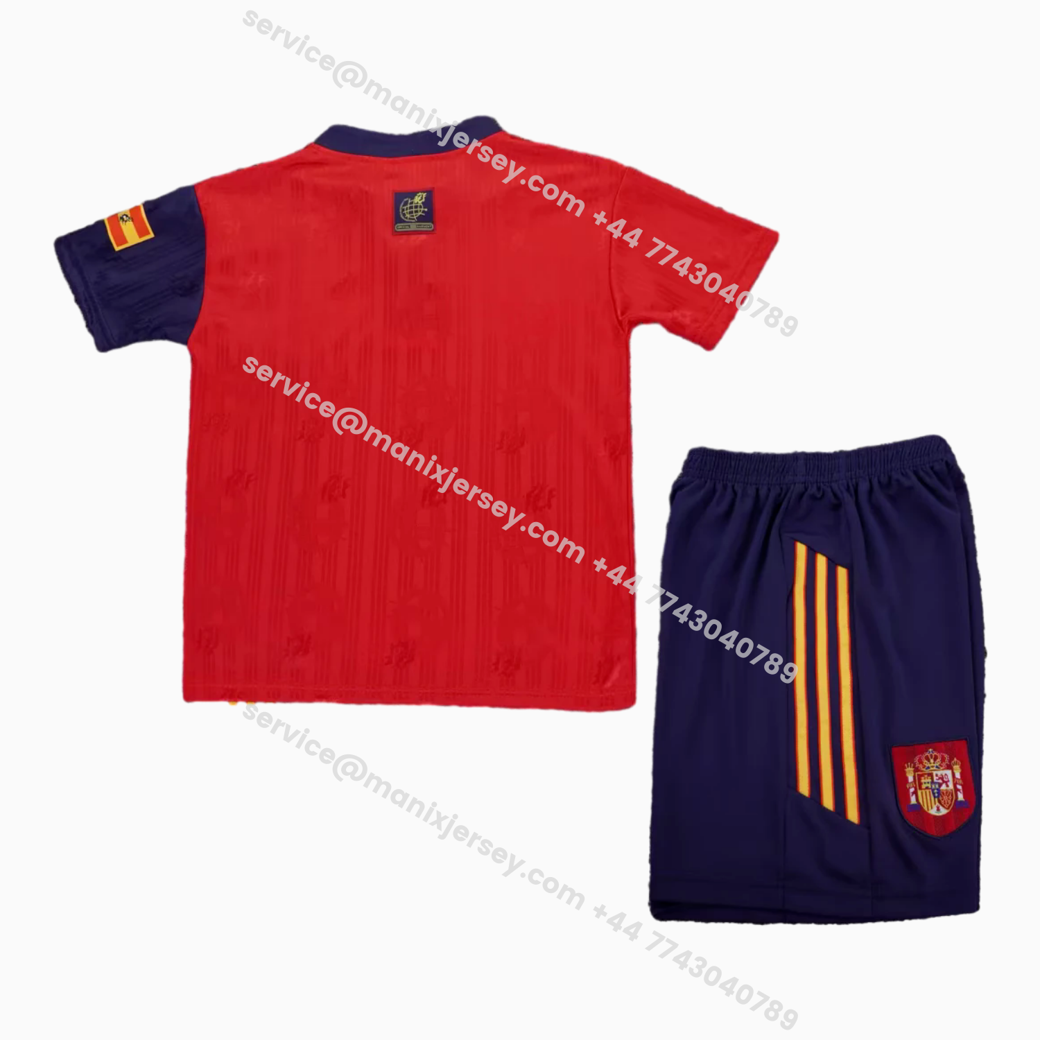 ManixJersey.com | Retro Spain 1996 Home Kids Kit -Customize Name, Number and Patch | Worldwide Shipping