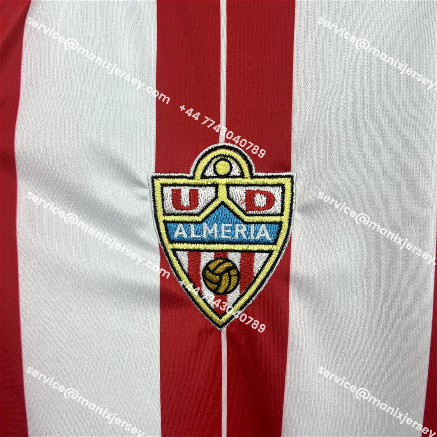 ManixJersey.com | U.D. Almería 25-26 Home Jersey - Fans Version -Customize Name, Number and Patch | Worldwide Shipping