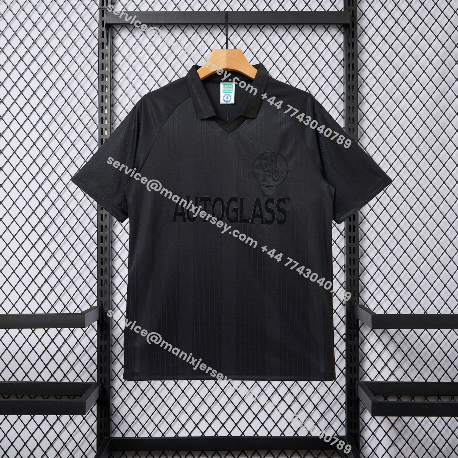 ManixJersey.com | Retro C.H.E.L.S.E.A 1998 Pure Black Special Jersey -Customize Name, Number and Patch | Worldwide Shipping