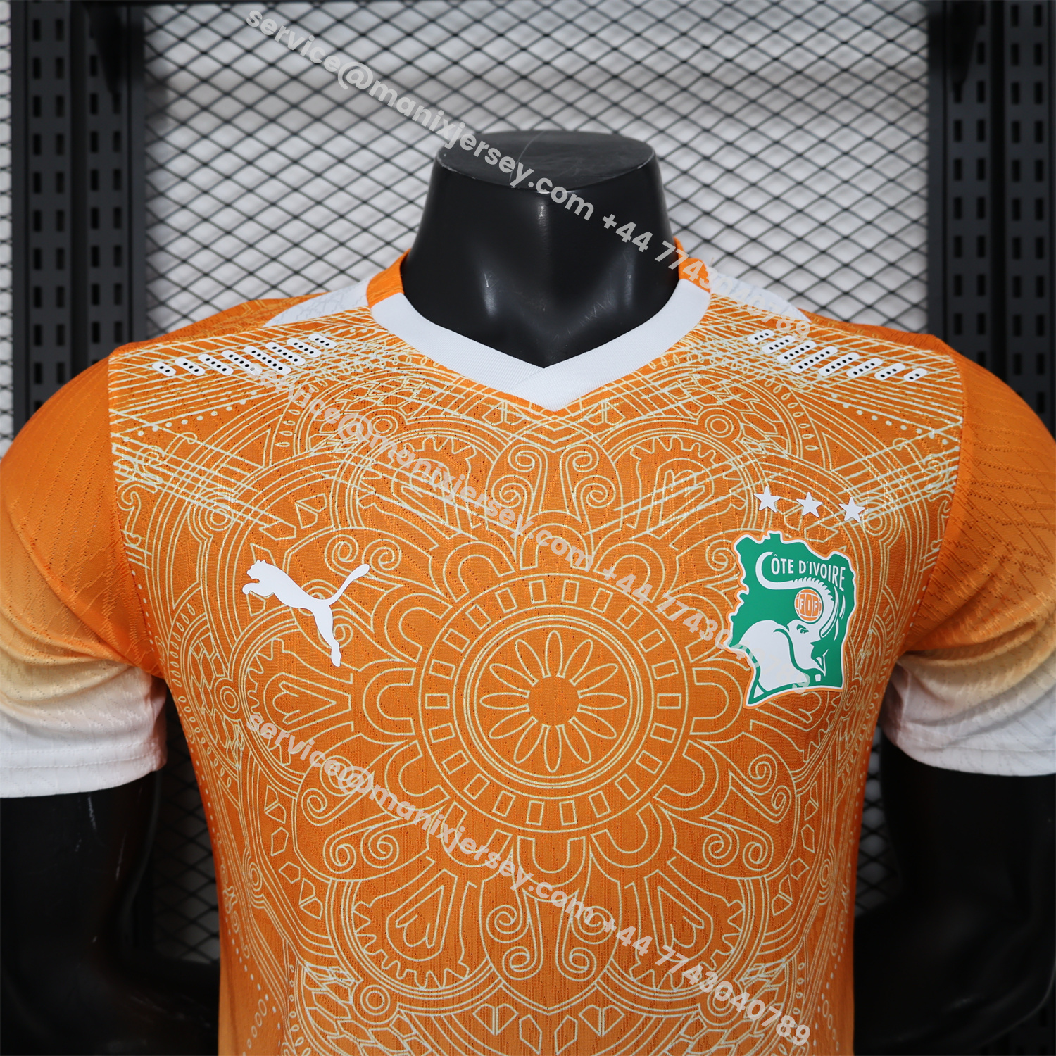 ManixJersey.com | Ivory Coast 2026 Orange And White Special Jersey - Player Version -Customize Name, Number and Patch | Worldwide Shipping