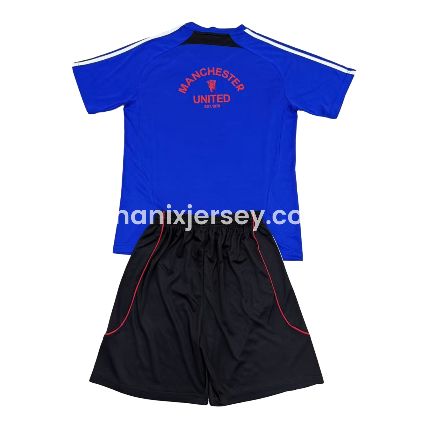 ManixJersey.com | Manchester United 25-26 Urban Purtist Throwback Blue Men's Adult Jersey Set - Fans Version -Customize Name, Number and Patch | Worldwide Shipping