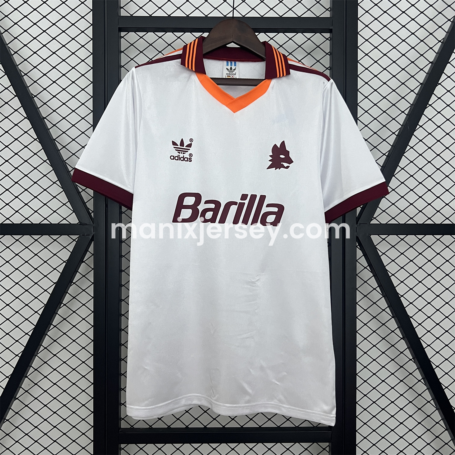 ManixJersey.com | Retro Roma 1992-93 Away Jersey -Customize Name, Number and Patch | Worldwide Shipping